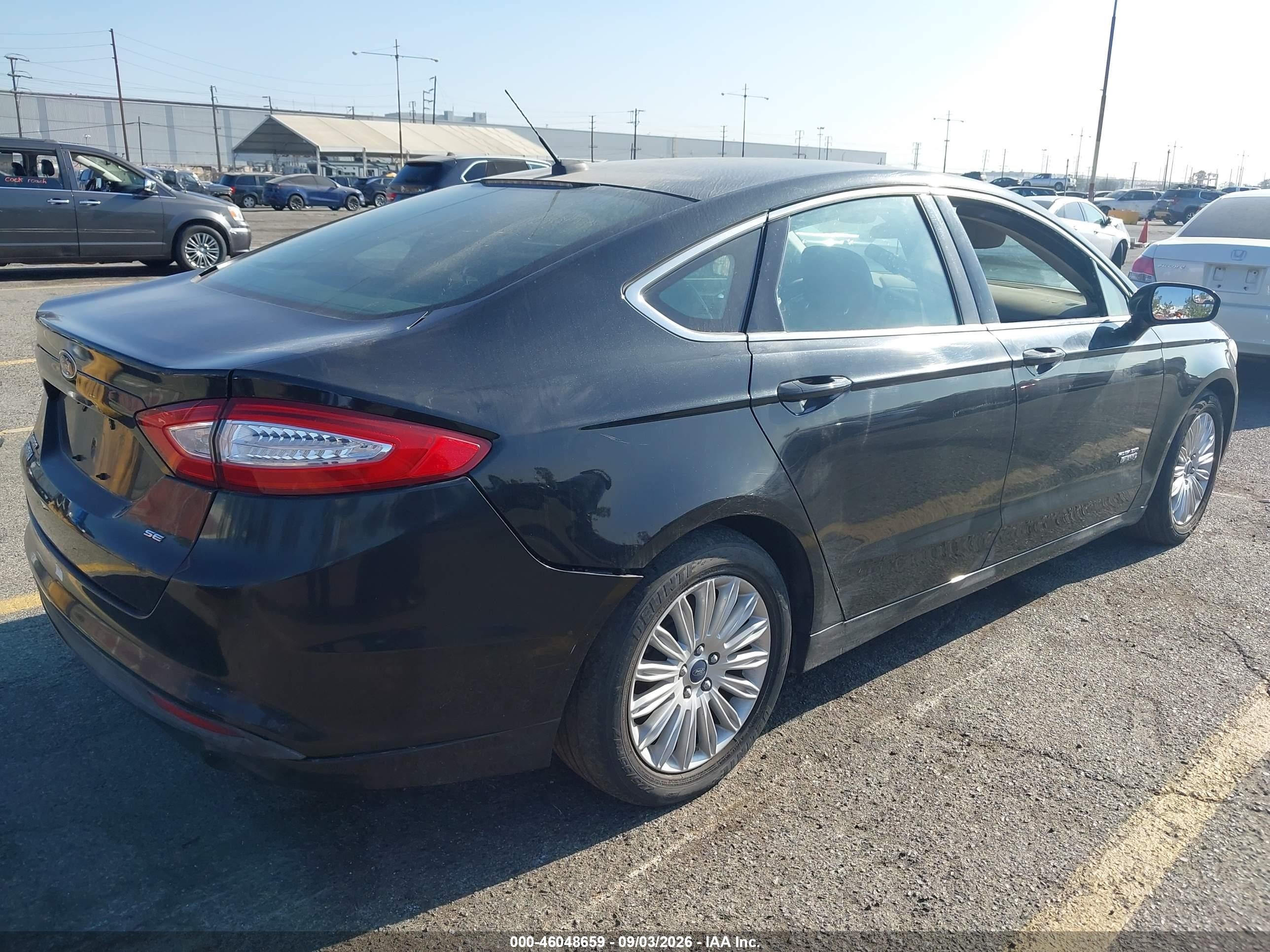 2014 Ford Fusion Energi Se Luxury Black vin: 3FA6P0PUXER220161