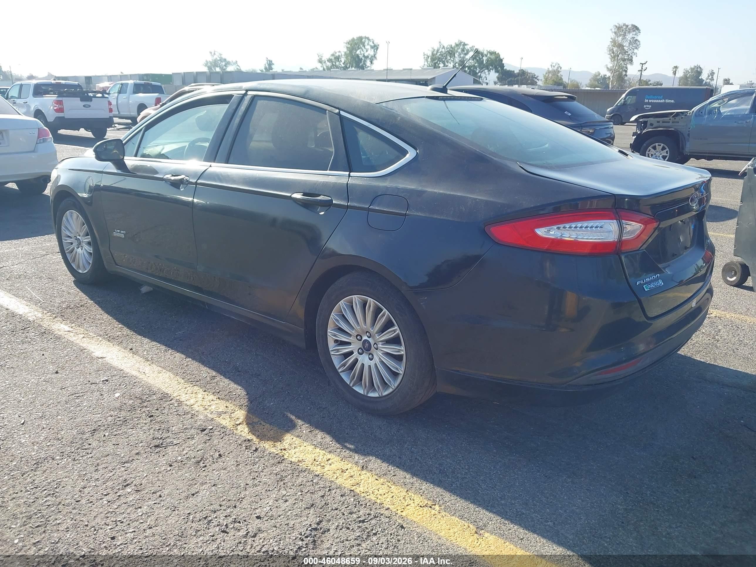 2014 Ford Fusion Energi Se Luxury Black vin: 3FA6P0PUXER220161
