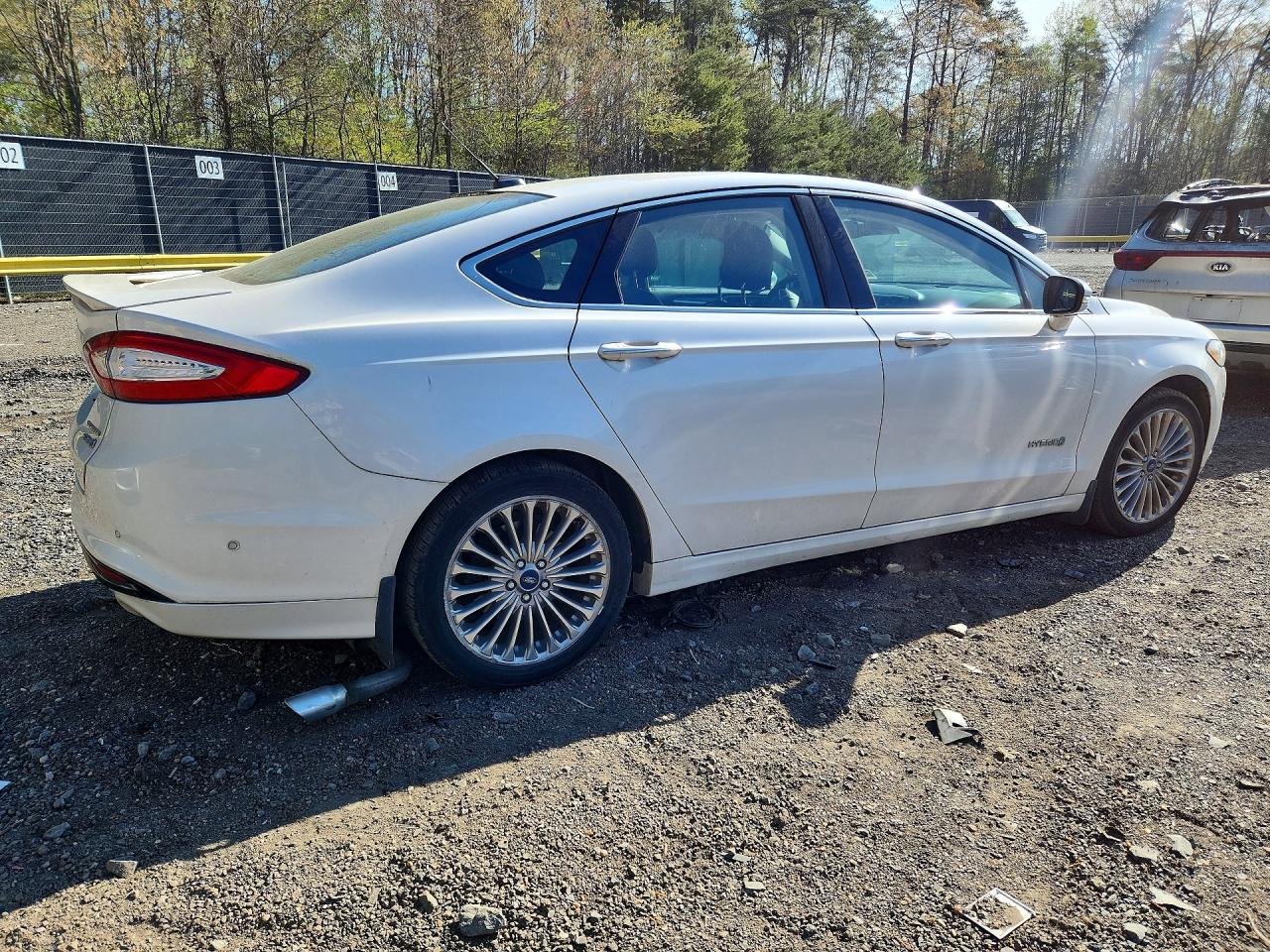 2013 Ford Fusion Titanium Hev White vin: 3FA6P0RU0DR281899