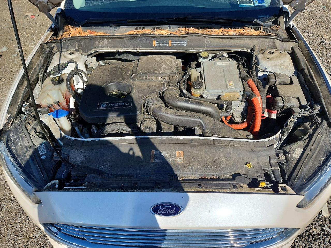 2013 Ford Fusion Titanium Hev White vin: 3FA6P0RU0DR281899