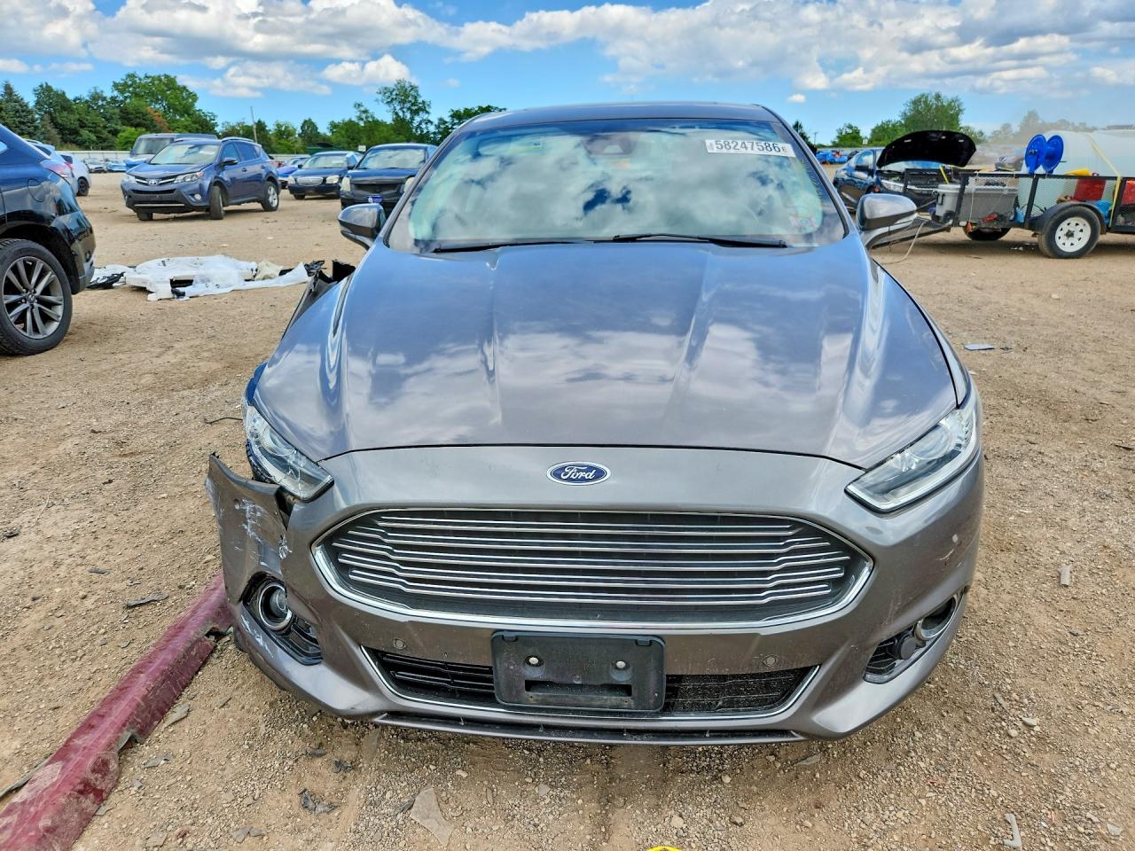 2013 Ford Fusion Titanium Hev Серый vin: 3FA6P0RU0DR339333
