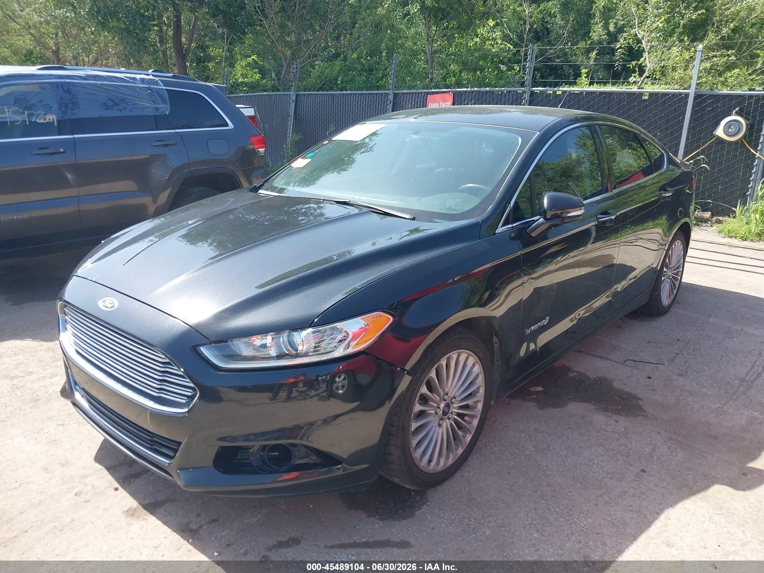 2014 Ford Fusion Hybrid Titanium Black vin: 3FA6P0RU0ER123998
