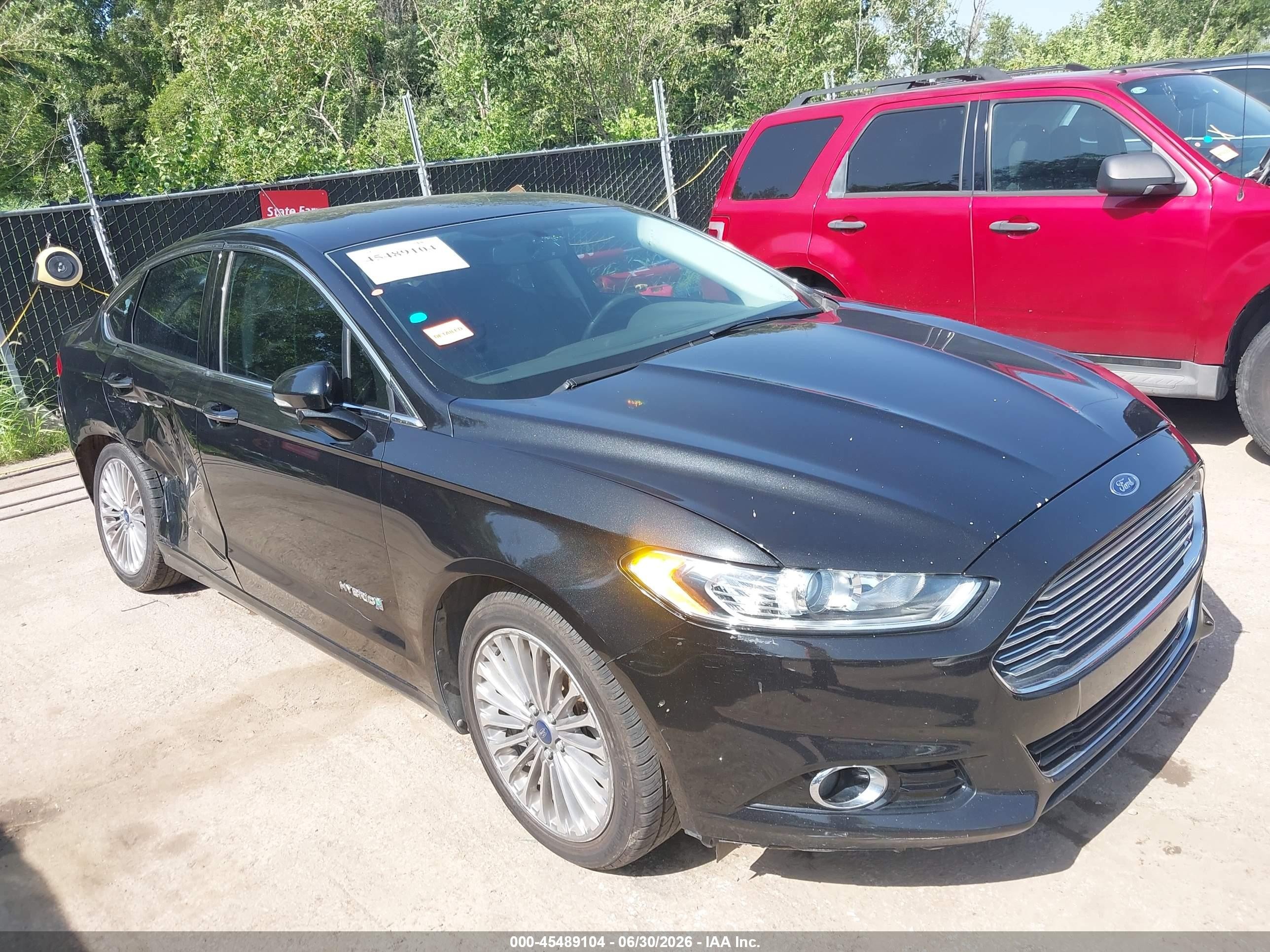 2014 Ford Fusion Hybrid Titanium Black vin: 3FA6P0RU0ER123998