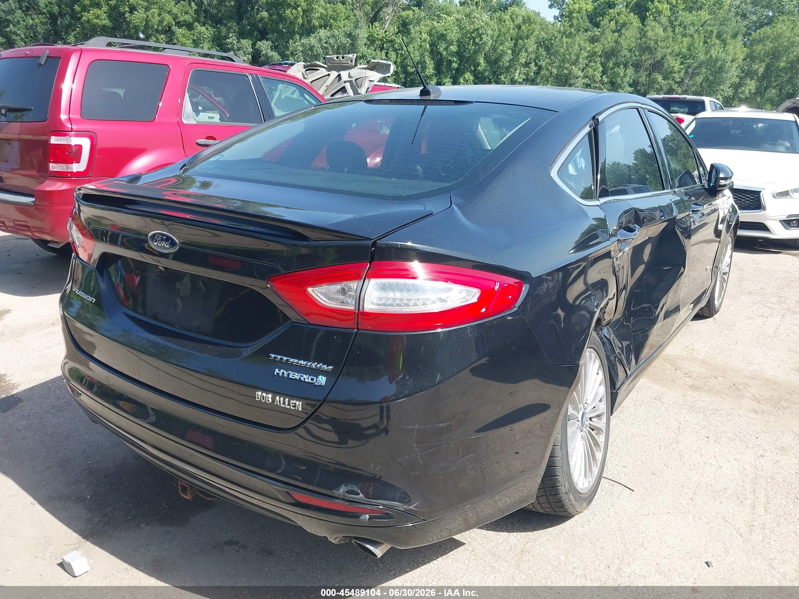 2014 Ford Fusion Hybrid Titanium Black vin: 3FA6P0RU0ER123998