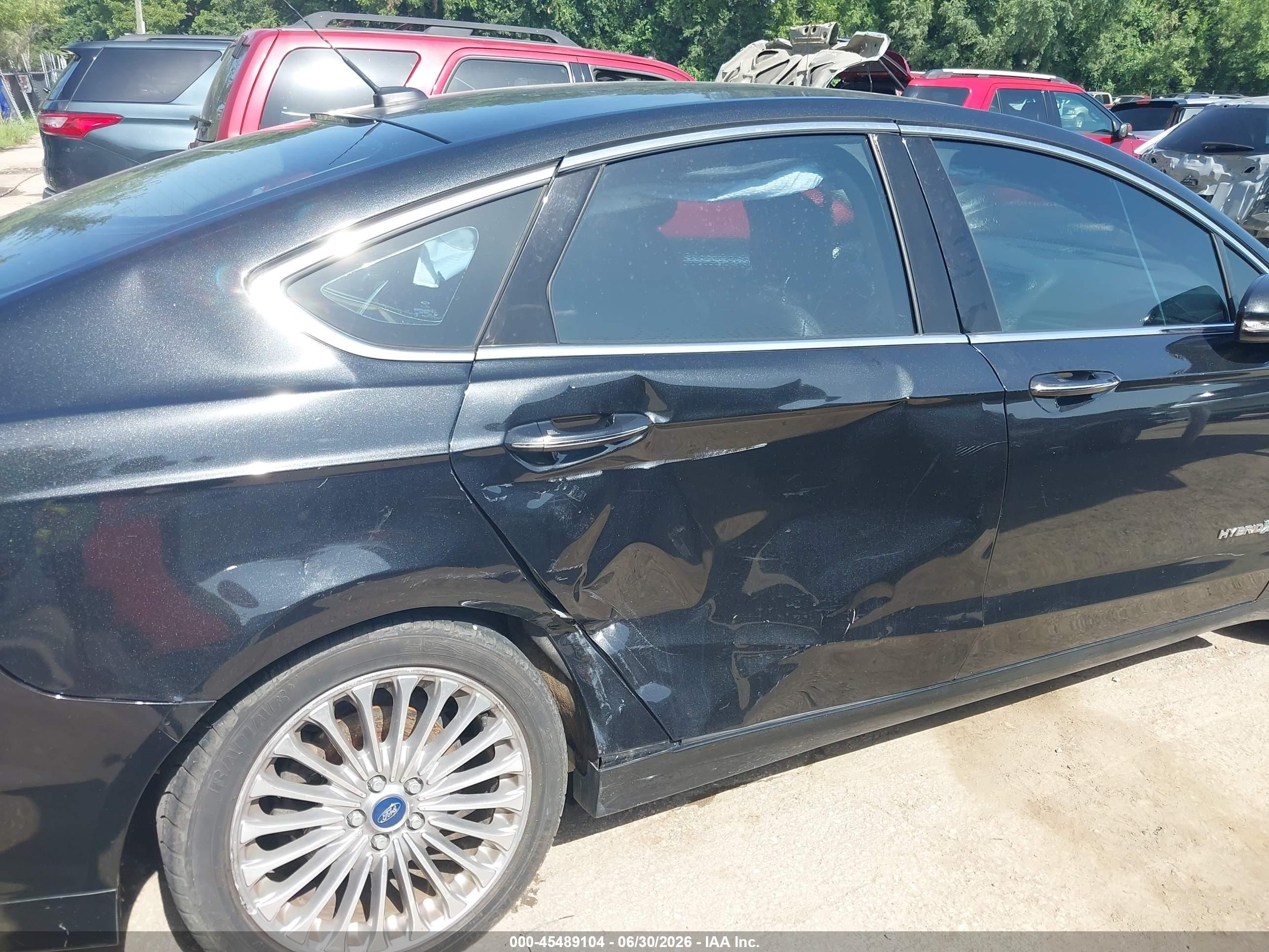 2014 Ford Fusion Hybrid Titanium Black vin: 3FA6P0RU0ER123998