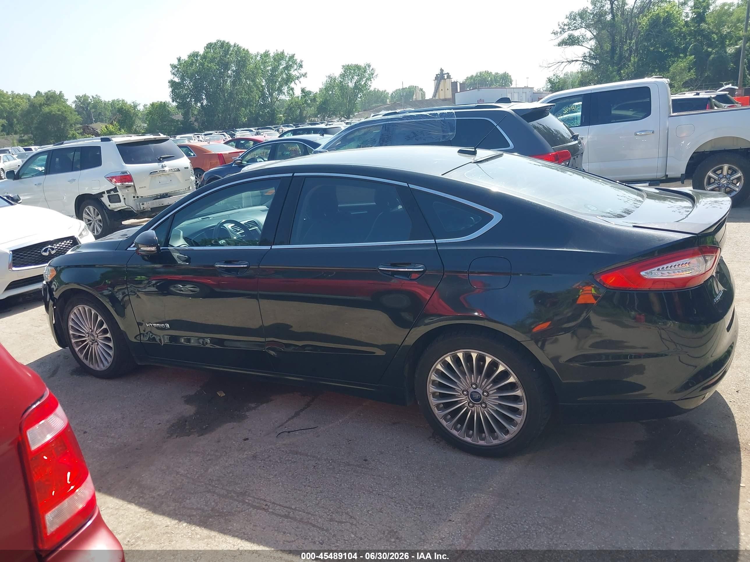 2014 Ford Fusion Hybrid Titanium Black vin: 3FA6P0RU0ER123998