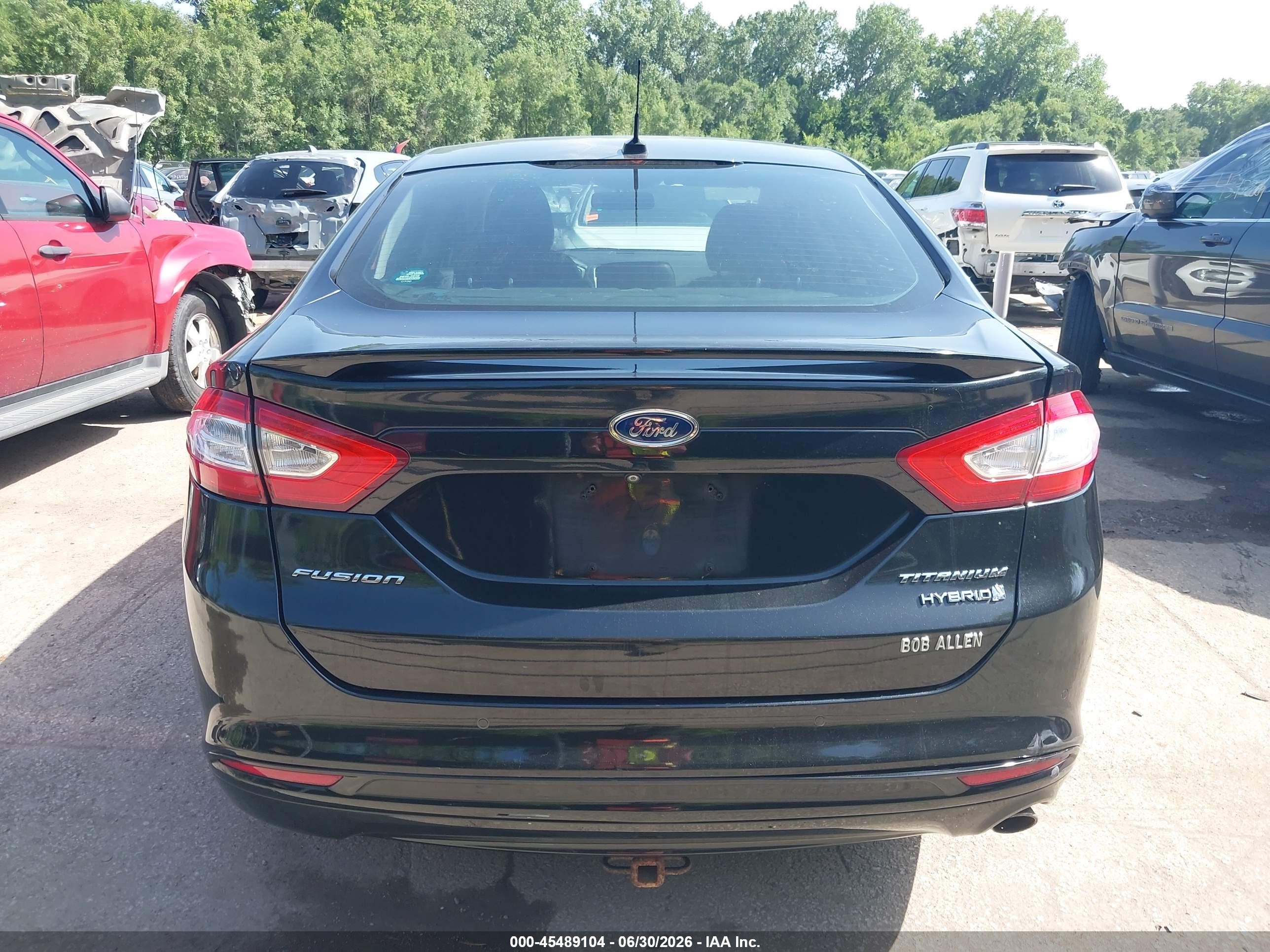 2014 Ford Fusion Hybrid Titanium Black vin: 3FA6P0RU0ER123998