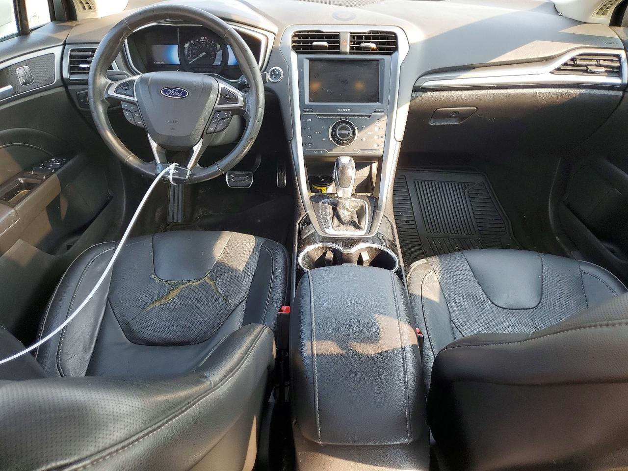 2014 Ford Fusion Titanium Hev White vin: 3FA6P0RU0ER172845