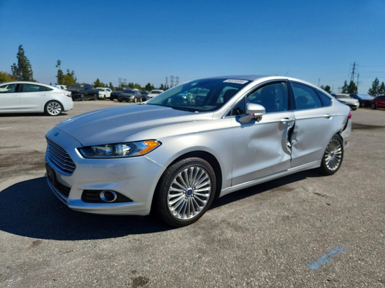 2014 Ford Fusion Titanium Hev Silver vin: 3FA6P0RU0ER373788
