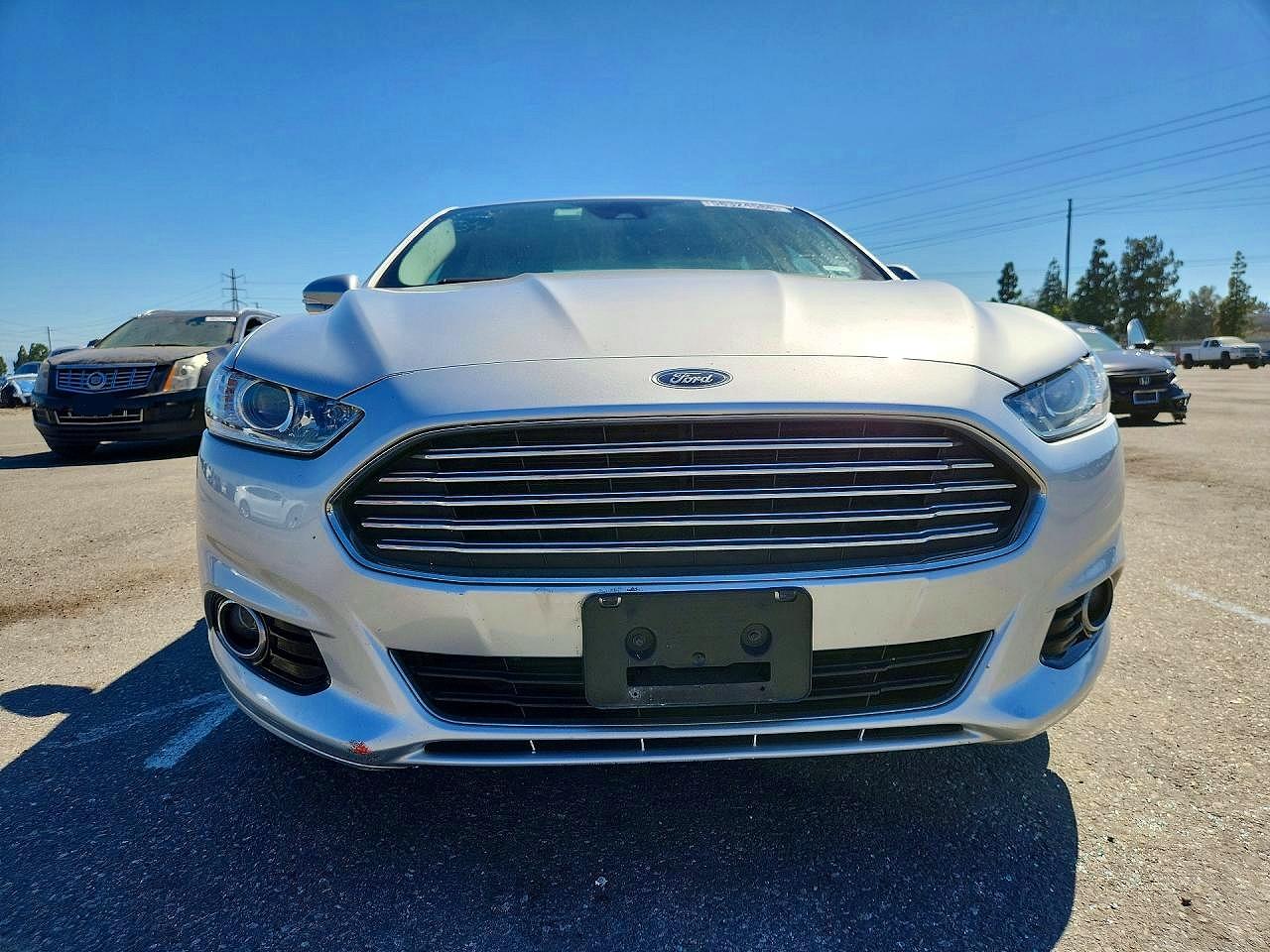 2014 Ford Fusion Titanium Hev Silver vin: 3FA6P0RU0ER373788