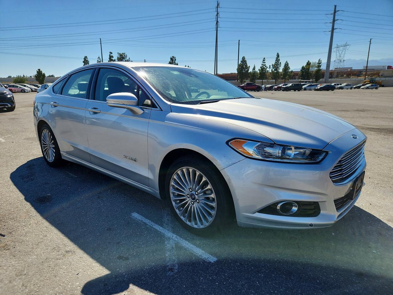 2014 Ford Fusion Titanium Hev Silver vin: 3FA6P0RU0ER373788
