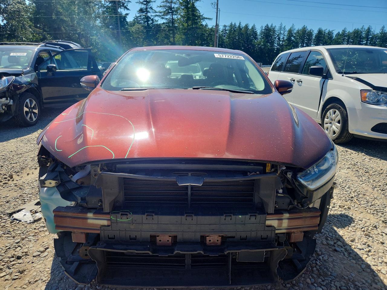 2015 Ford Fusion Titanium Hev Brown vin: 3FA6P0RU0FR216764