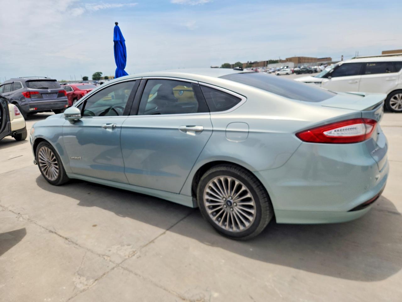 2013 Ford Fusion Titanium Hev Teal vin: 3FA6P0RU1DR323450