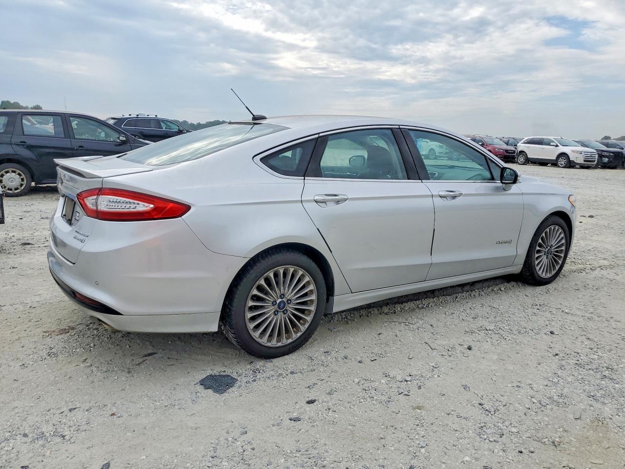 2014 Ford Fusion Titanium Hev Silver vin: 3FA6P0RU1ER279158