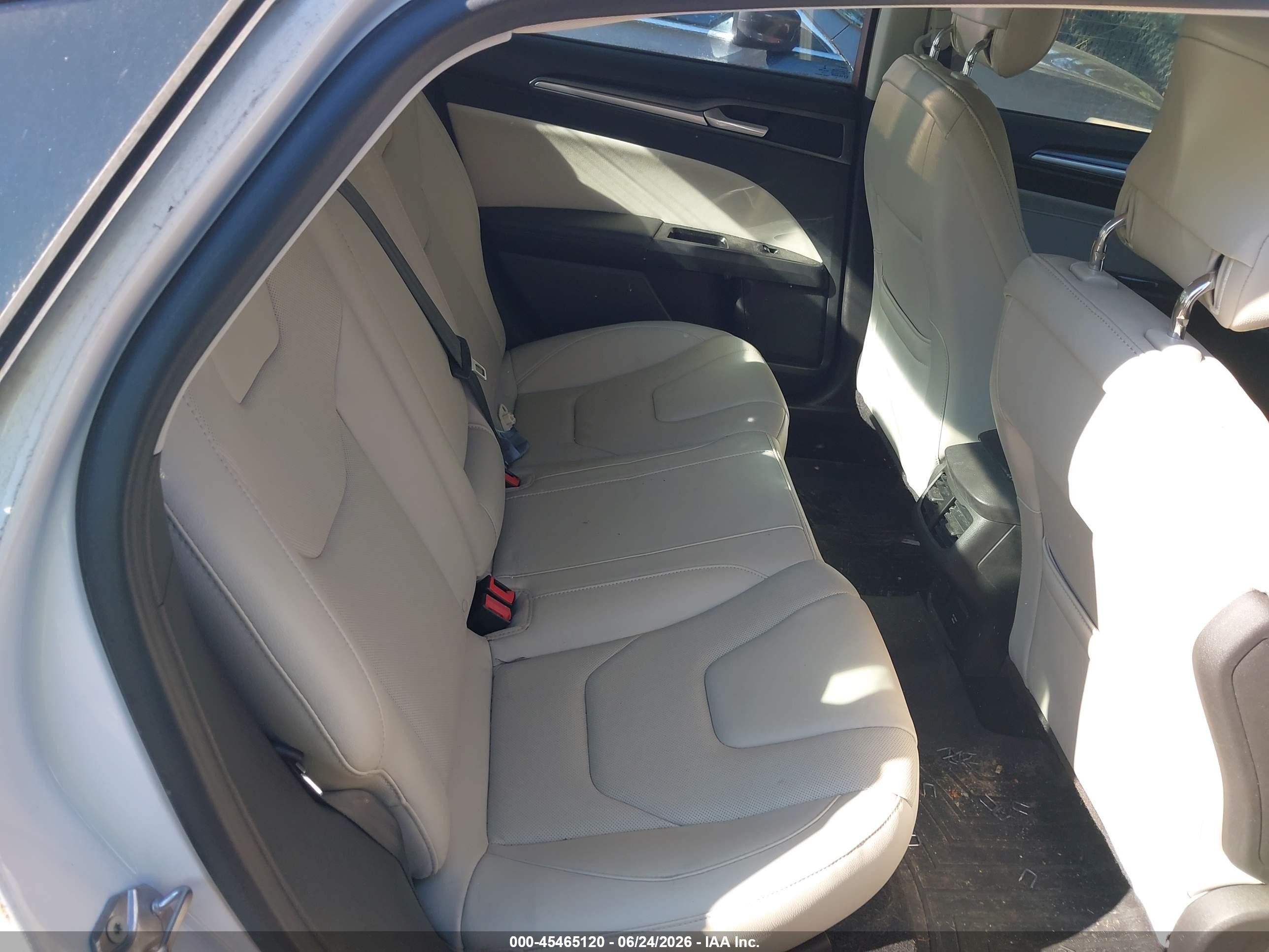 2014 Ford Fusion Hybrid Titanium White vin: 3FA6P0RU1ER351010