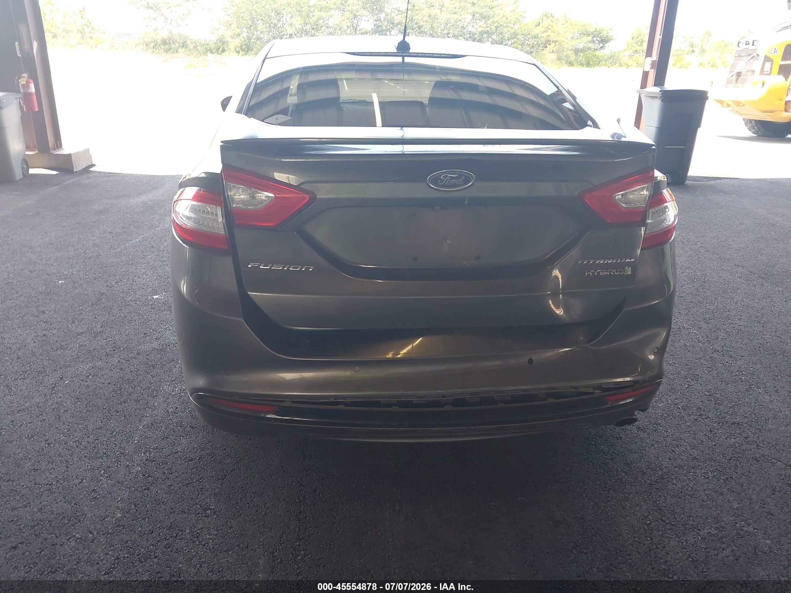 2015 Ford Fusion Hybrid Titanium Gray vin: 3FA6P0RU1FR199019