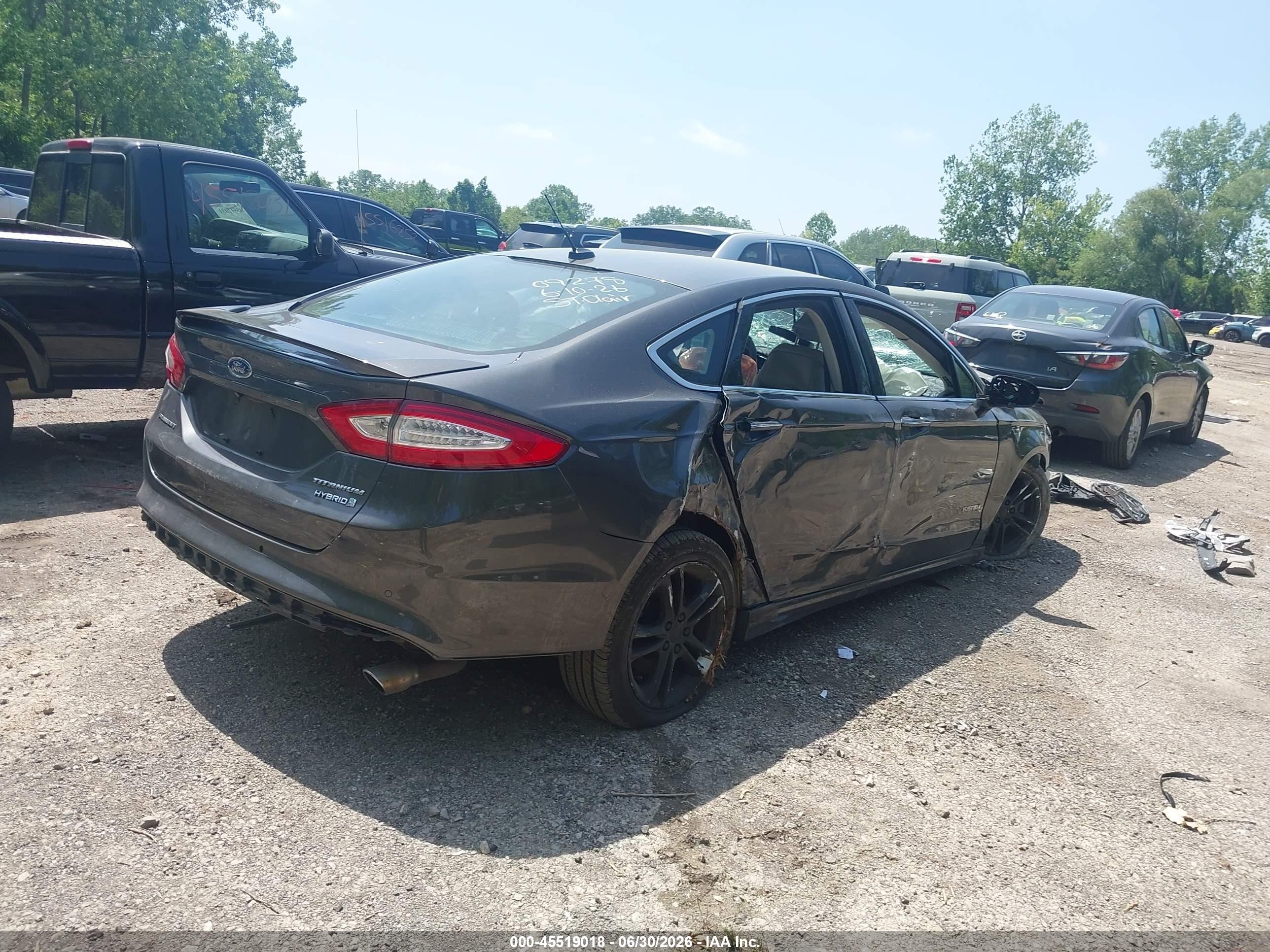 2015 Ford Fusion Hybrid Titanium Gray vin: 3FA6P0RU1FR256495