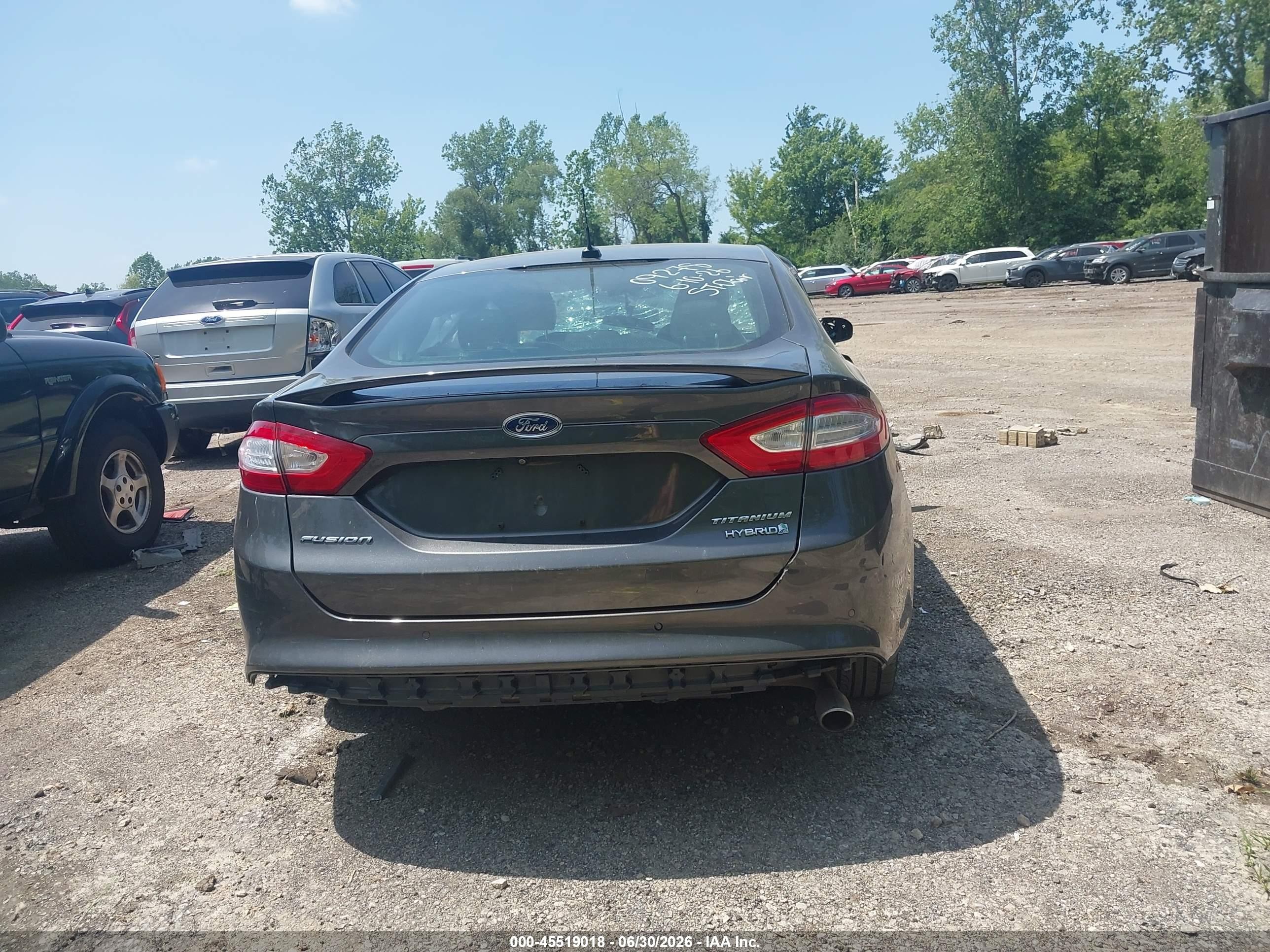 2015 Ford Fusion Hybrid Titanium Gray vin: 3FA6P0RU1FR256495