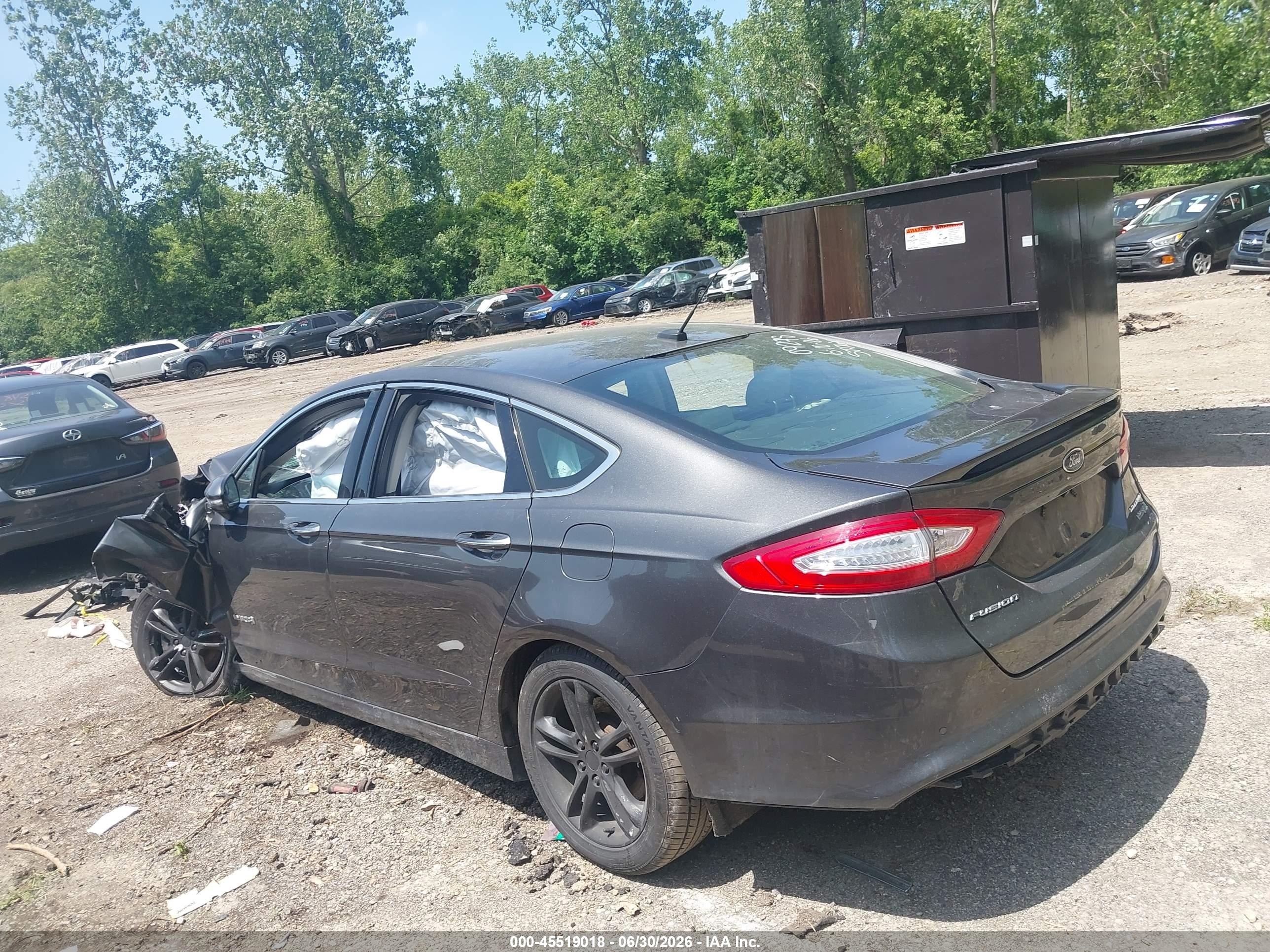 2015 Ford Fusion Hybrid Titanium Gray vin: 3FA6P0RU1FR256495