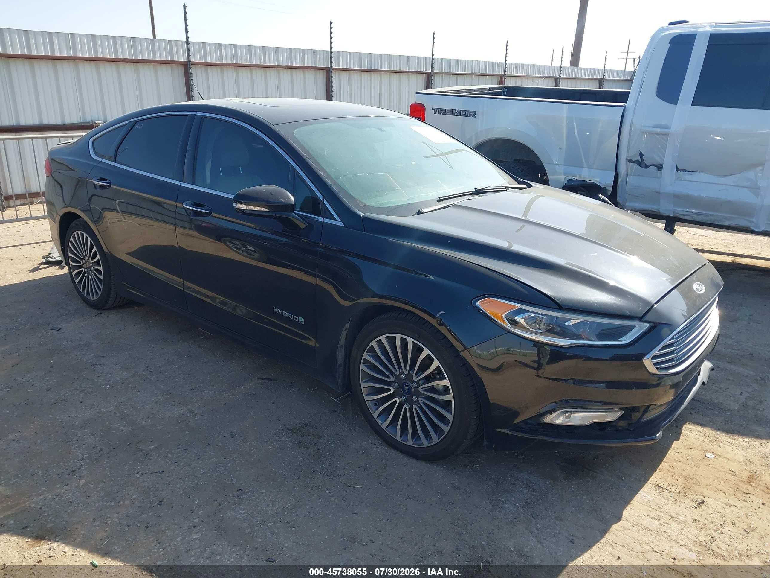 2017 Ford Fusion Hybrid Titanium Черный vin: 3FA6P0RU2HR316089