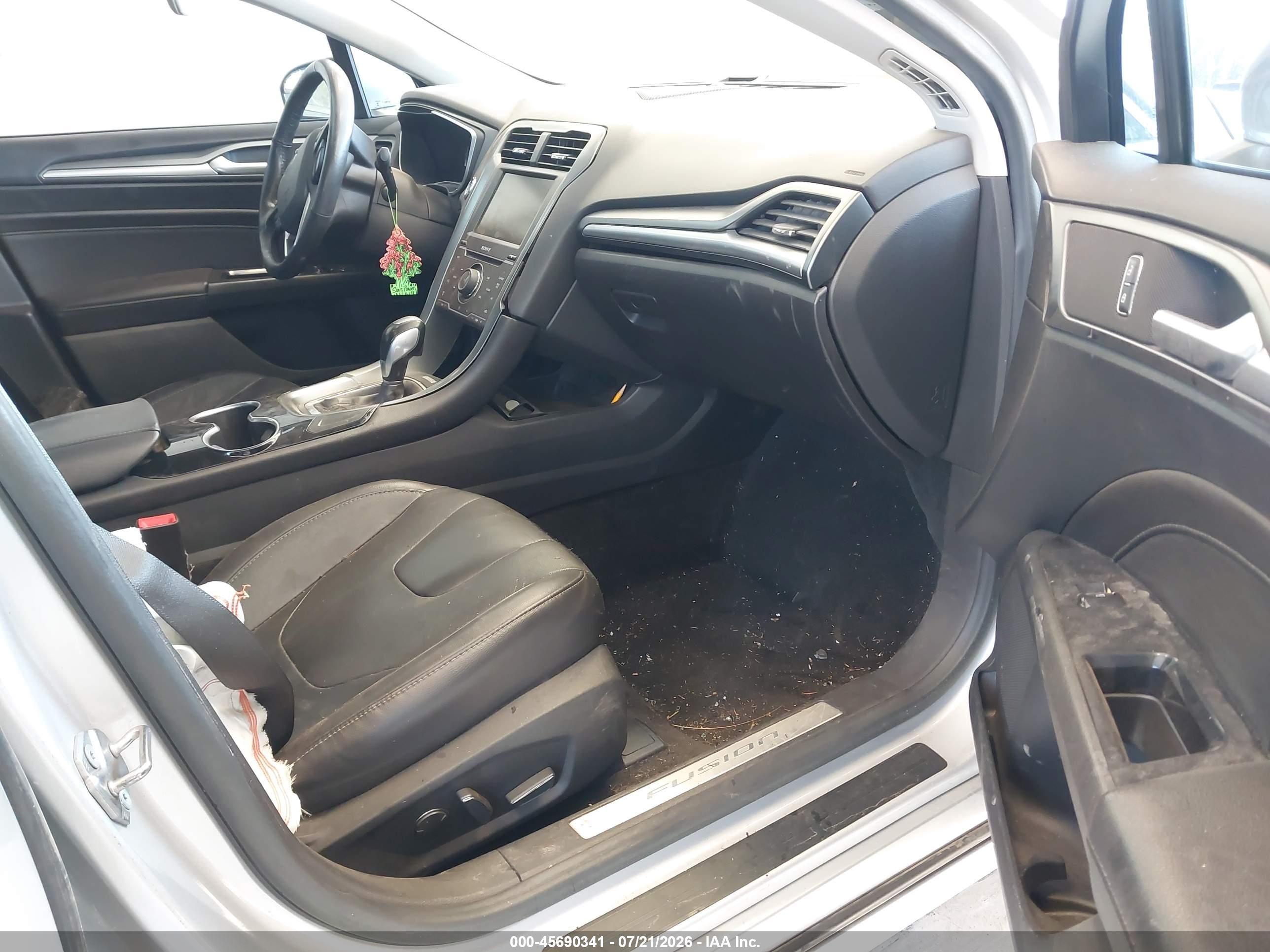 2015 Ford Fusion Hybrid Titanium Silver vin: 3FA6P0RU3FR214331