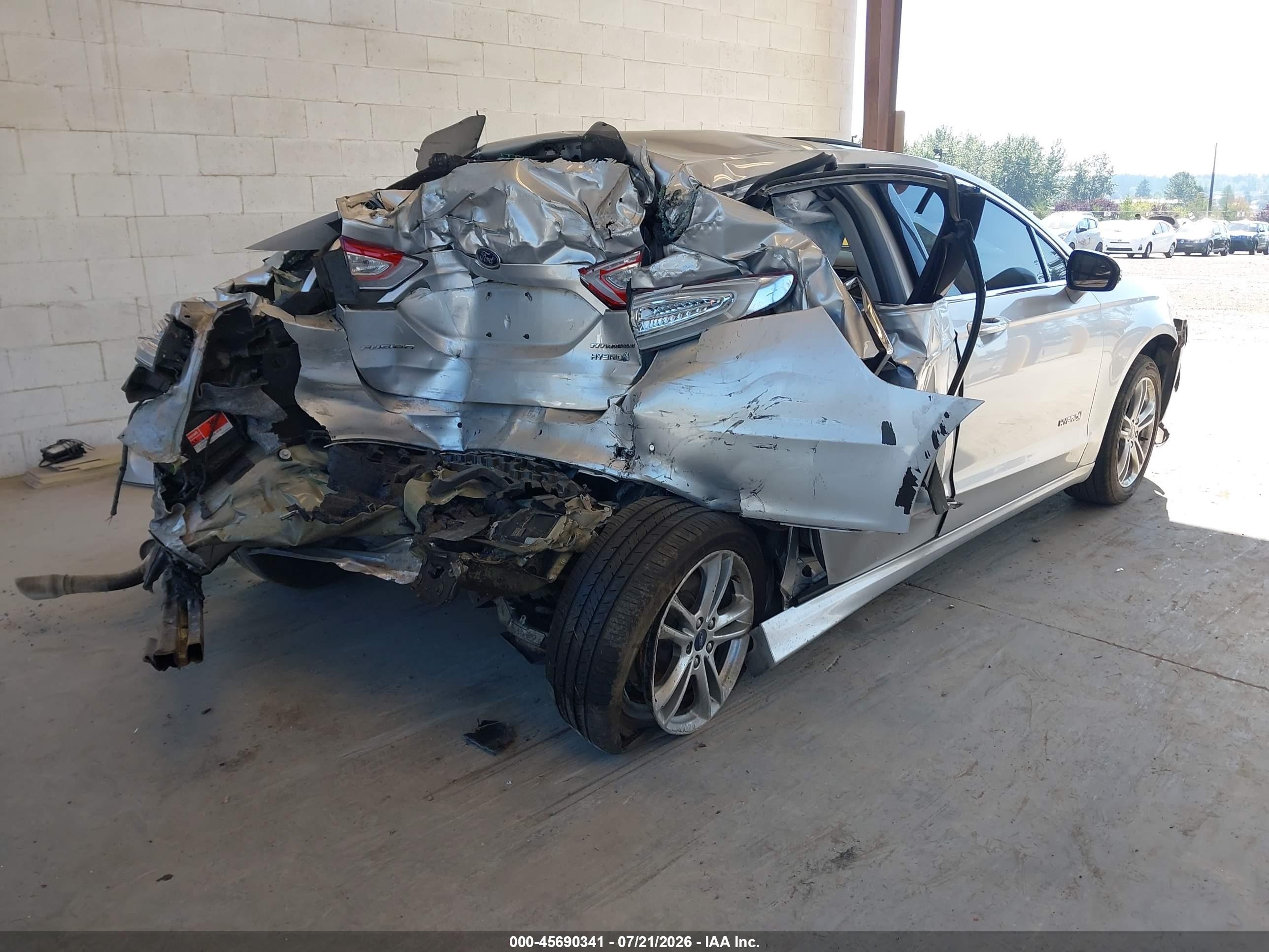 2015 Ford Fusion Hybrid Titanium Silver vin: 3FA6P0RU3FR214331