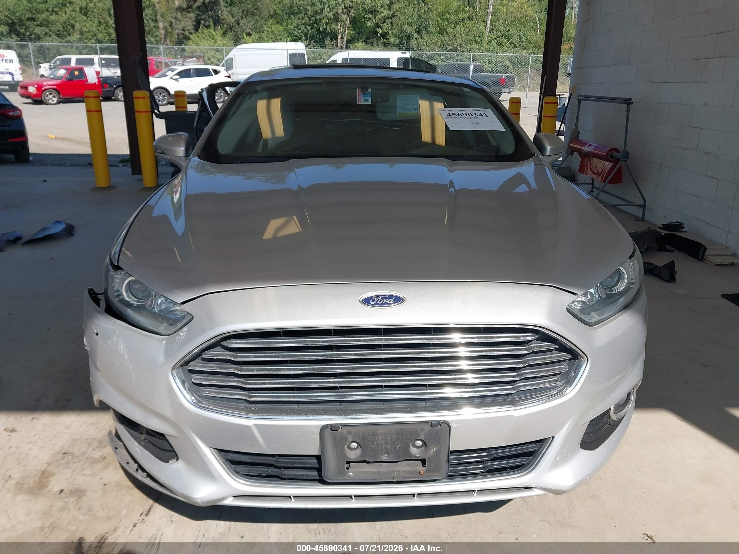 2015 Ford Fusion Hybrid Titanium Silver vin: 3FA6P0RU3FR214331