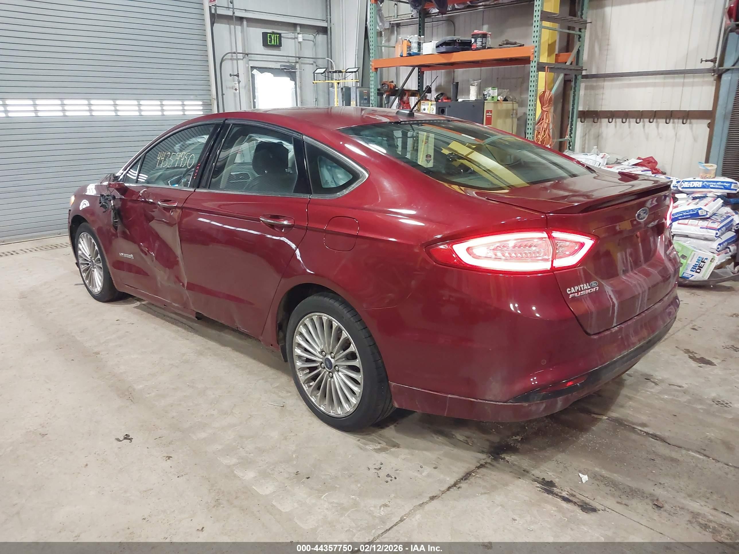 2013 Ford Fusion Hybrid Titanium Red vin: 3FA6P0RU4DR301832
