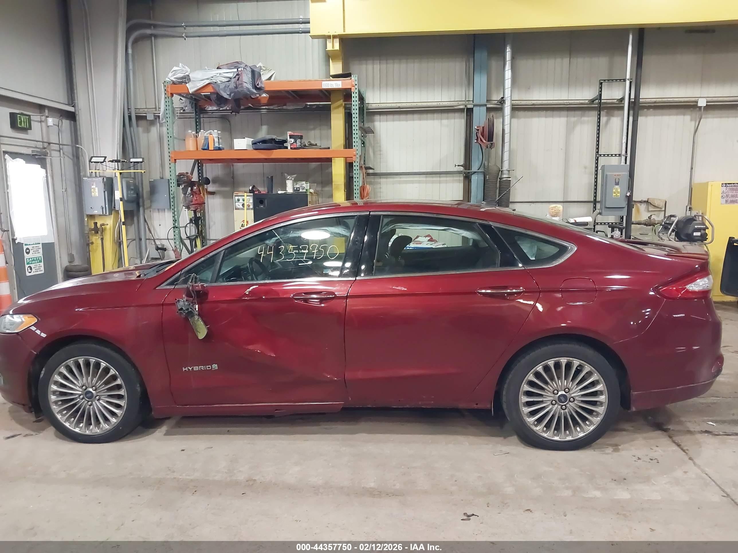 2013 Ford Fusion Hybrid Titanium Red vin: 3FA6P0RU4DR301832