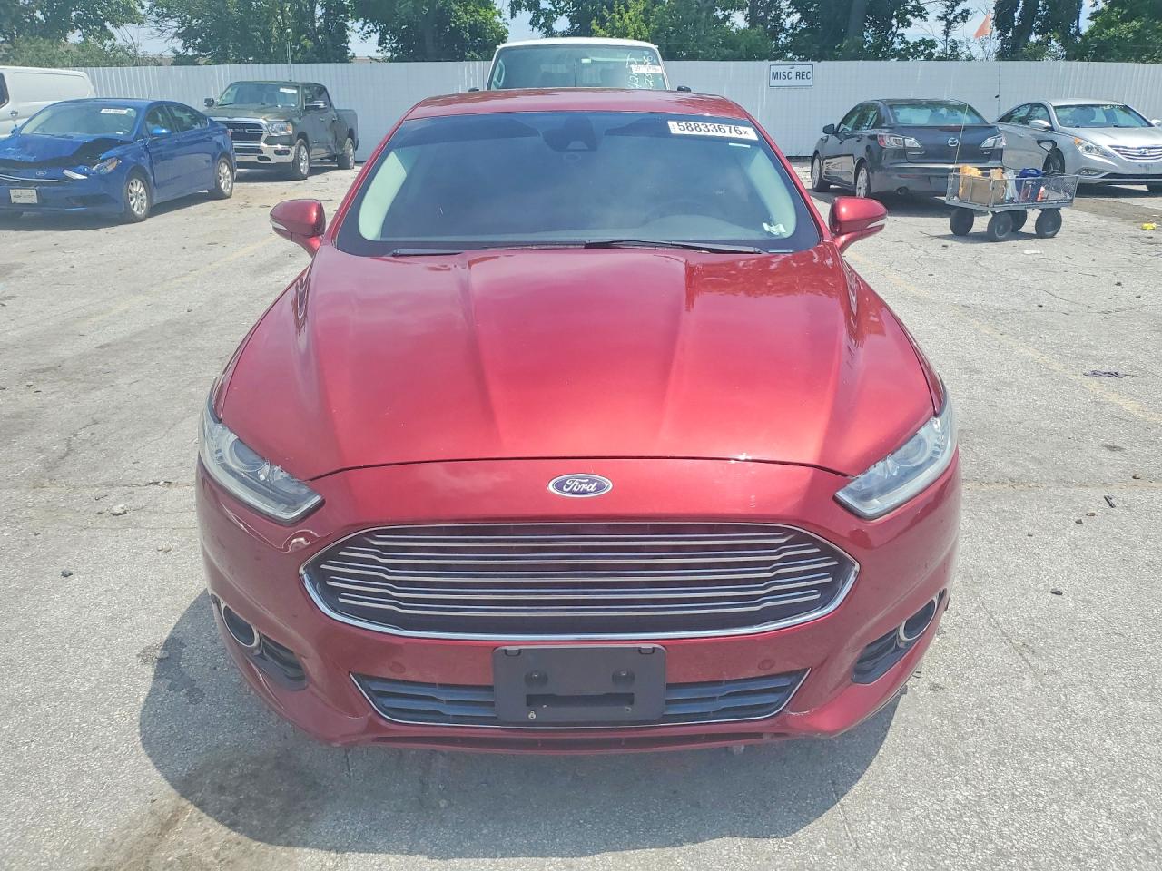 2014 Ford Fusion Titanium Hev Красный vin: 3FA6P0RU4ER121557