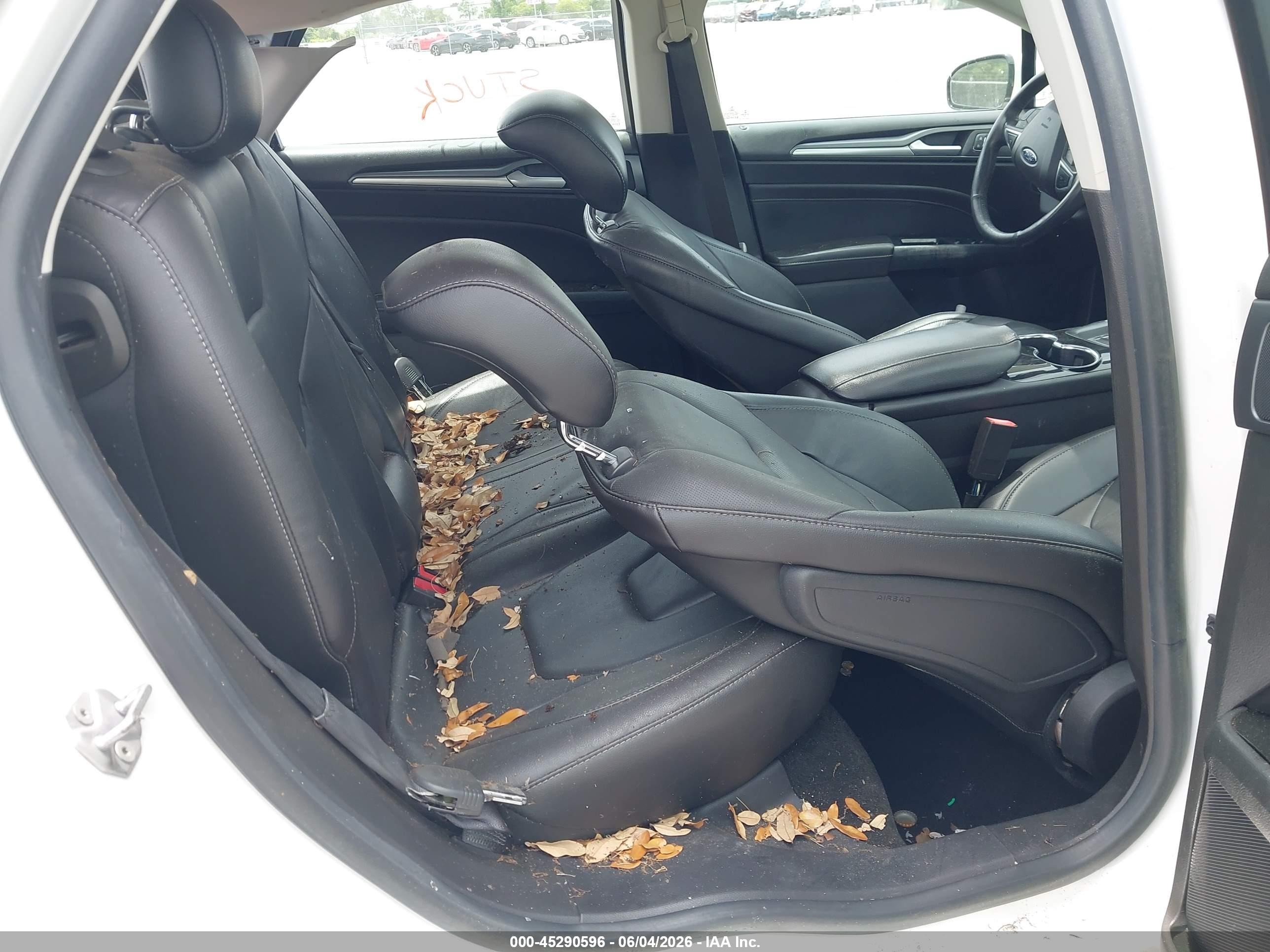 2014 Ford Fusion Hybrid Titanium White vin: 3FA6P0RU4ER190717