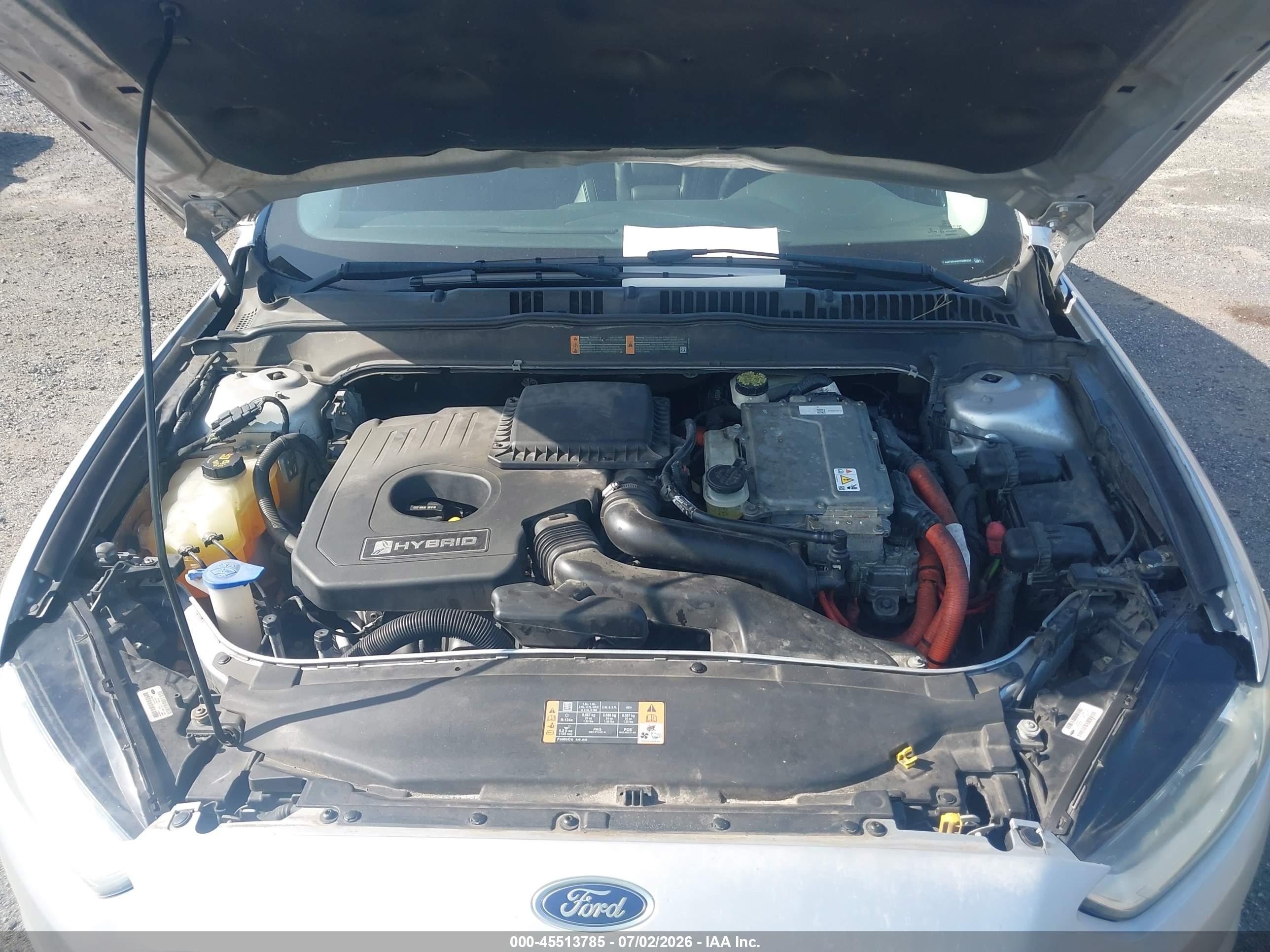 2014 Ford Fusion Hybrid Titanium Silver vin: 3FA6P0RU4ER206253
