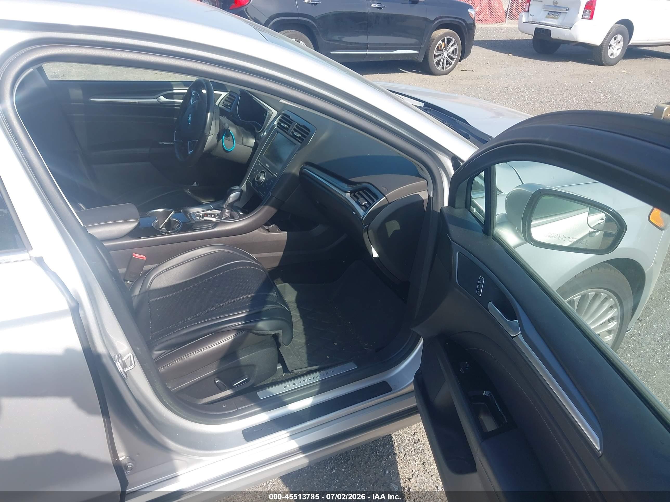 2014 Ford Fusion Hybrid Titanium Silver vin: 3FA6P0RU4ER206253