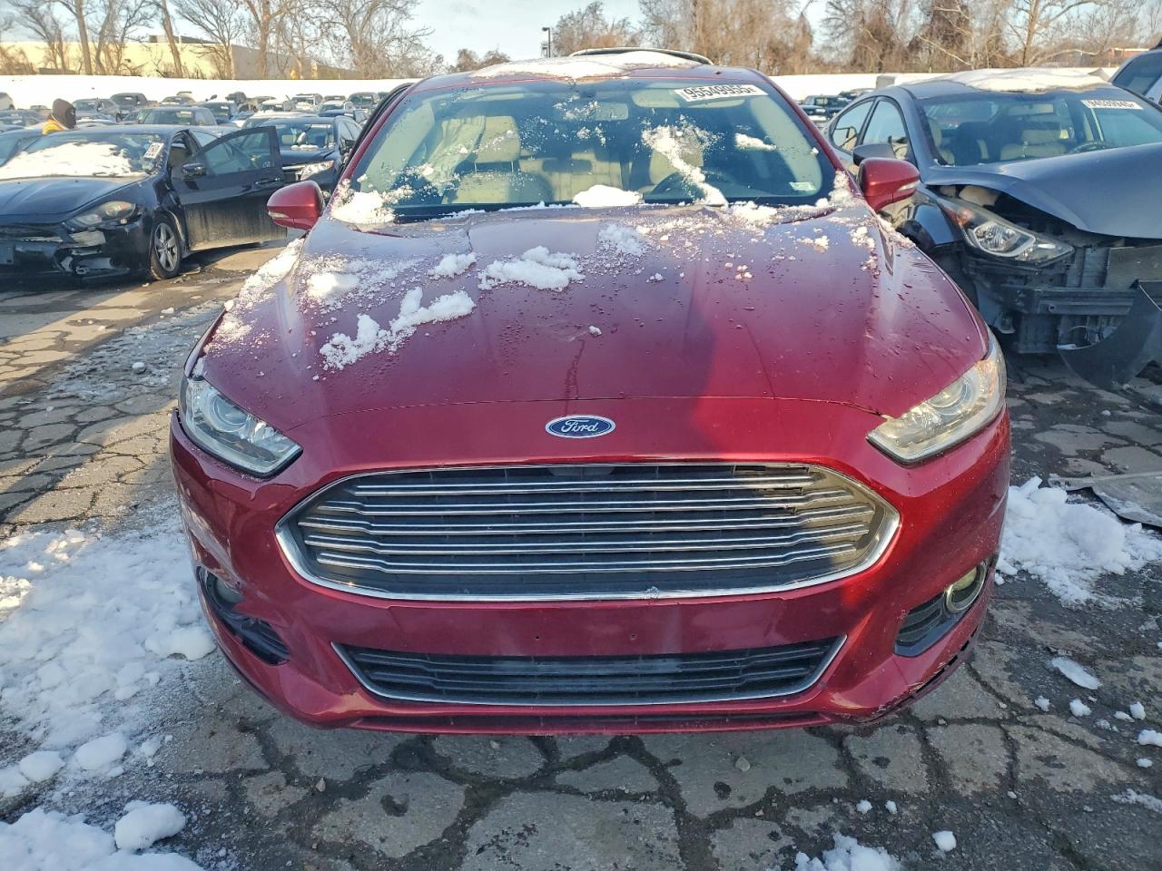 2015 Ford Fusion Titanium Hev Red vin: 3FA6P0RU4FR213611