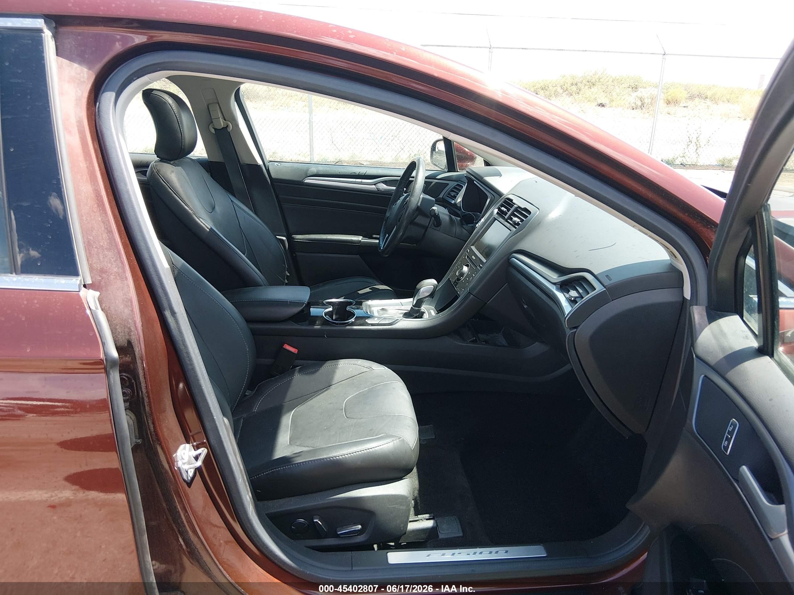 2015 Ford Fusion Hybrid Titanium Brown vin: 3FA6P0RU4FR224141