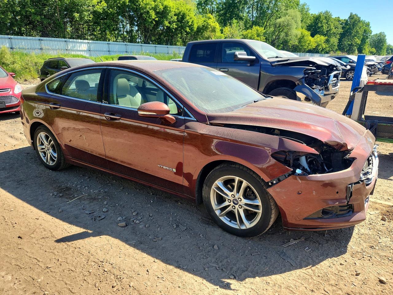 2016 Ford Fusion Titanium Hev Brown vin: 3FA6P0RU4GR194091