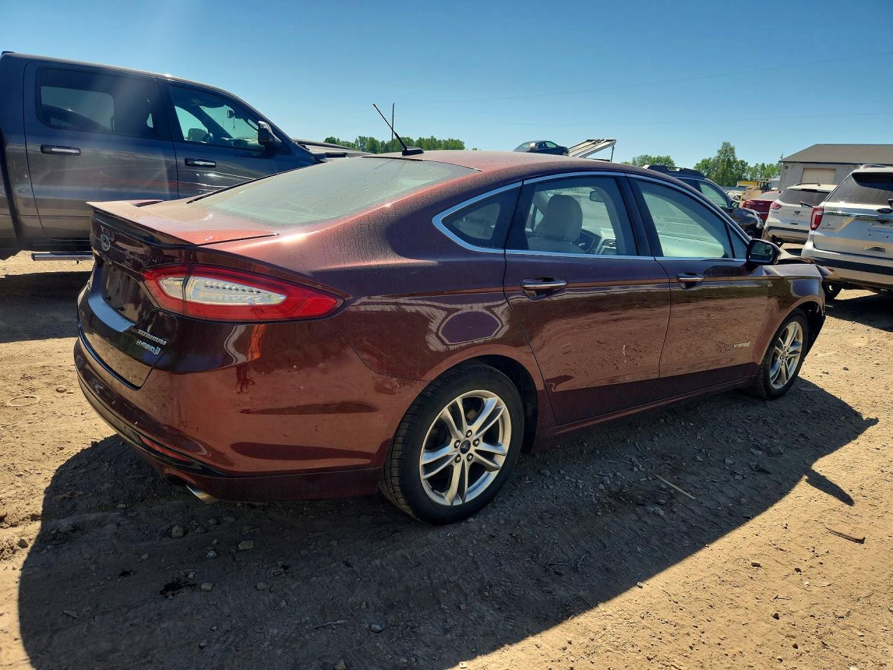 2016 Ford Fusion Titanium Hev Brown vin: 3FA6P0RU4GR194091
