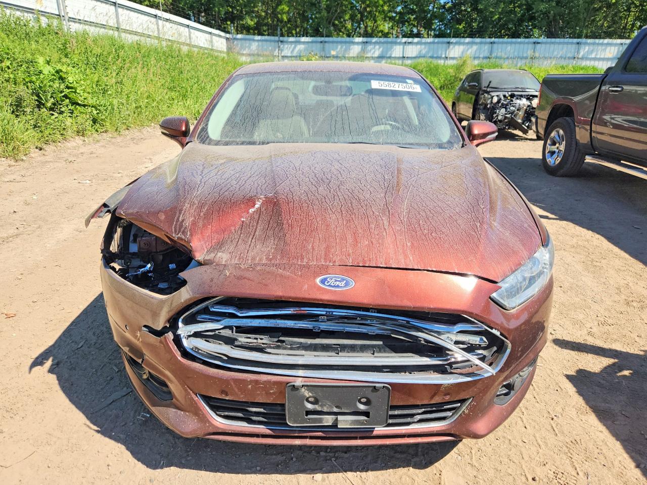 2016 Ford Fusion Titanium Hev Brown vin: 3FA6P0RU4GR194091