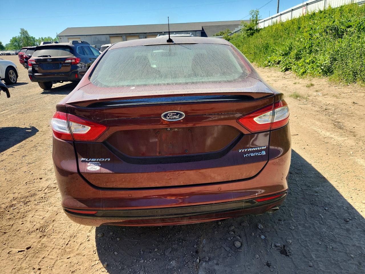 2016 Ford Fusion Titanium Hev Brown vin: 3FA6P0RU4GR194091