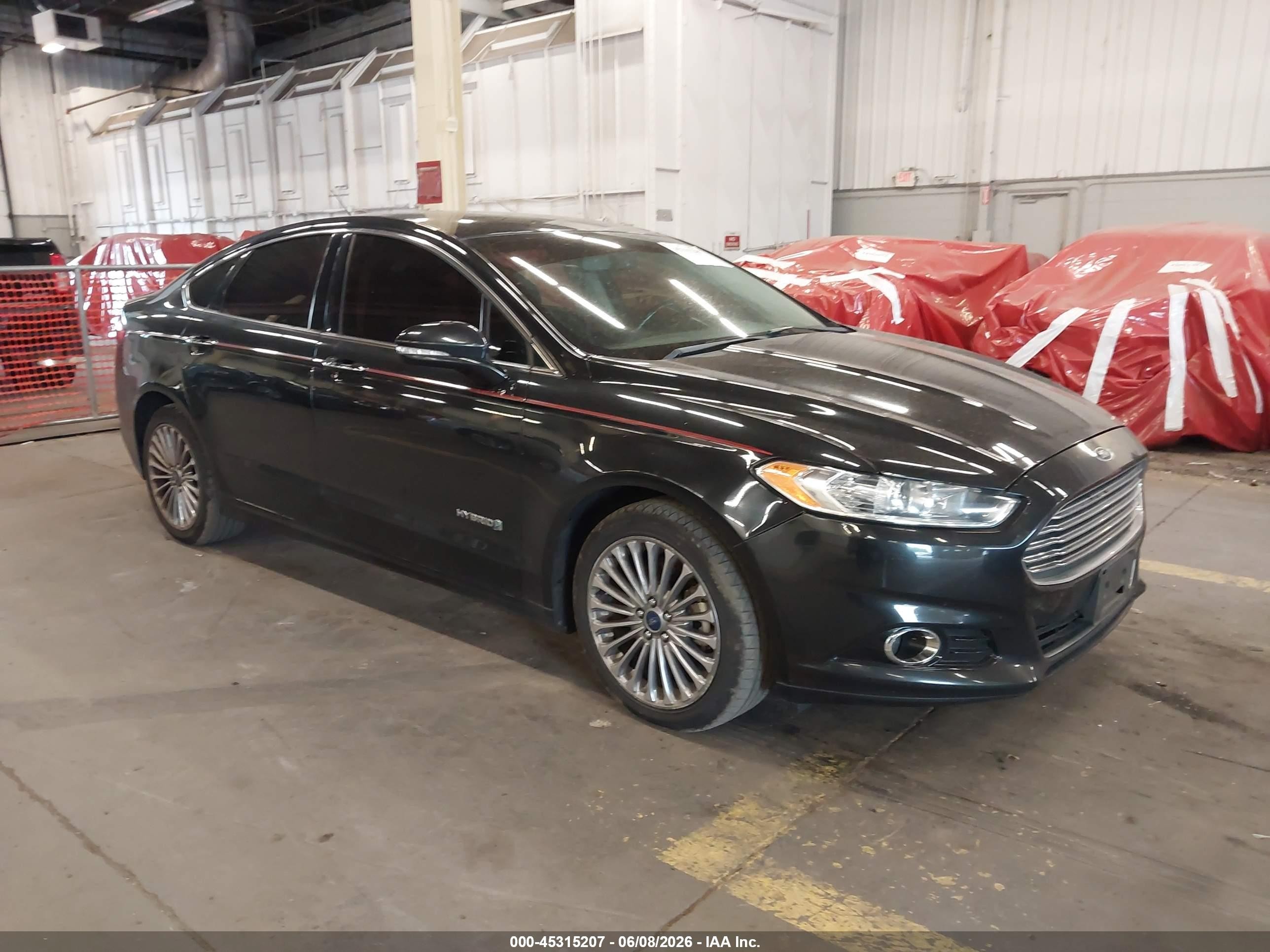2014 Ford Fusion Hybrid Titanium Black vin: 3FA6P0RU5ER136858