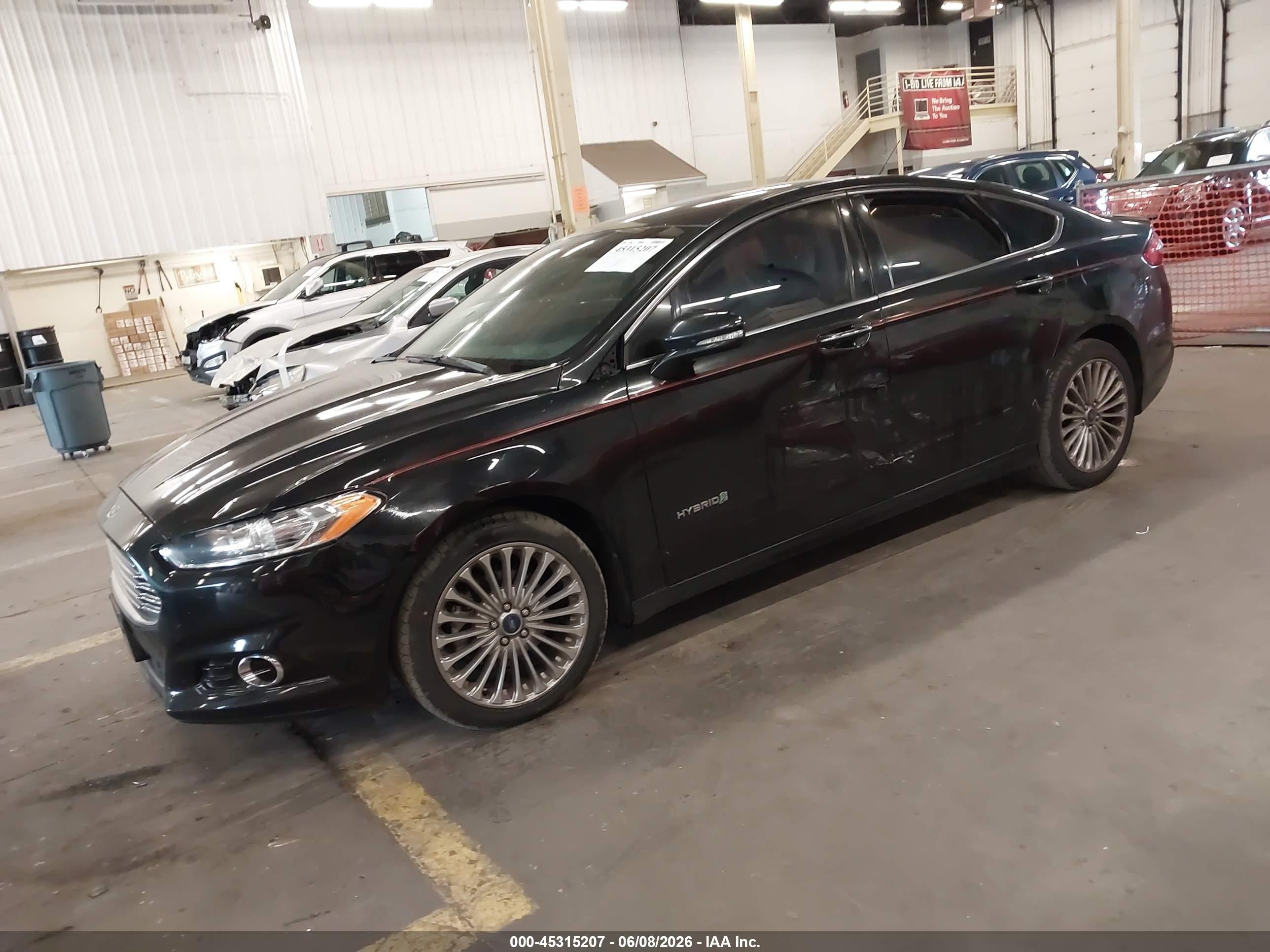 2014 Ford Fusion Hybrid Titanium Black vin: 3FA6P0RU5ER136858