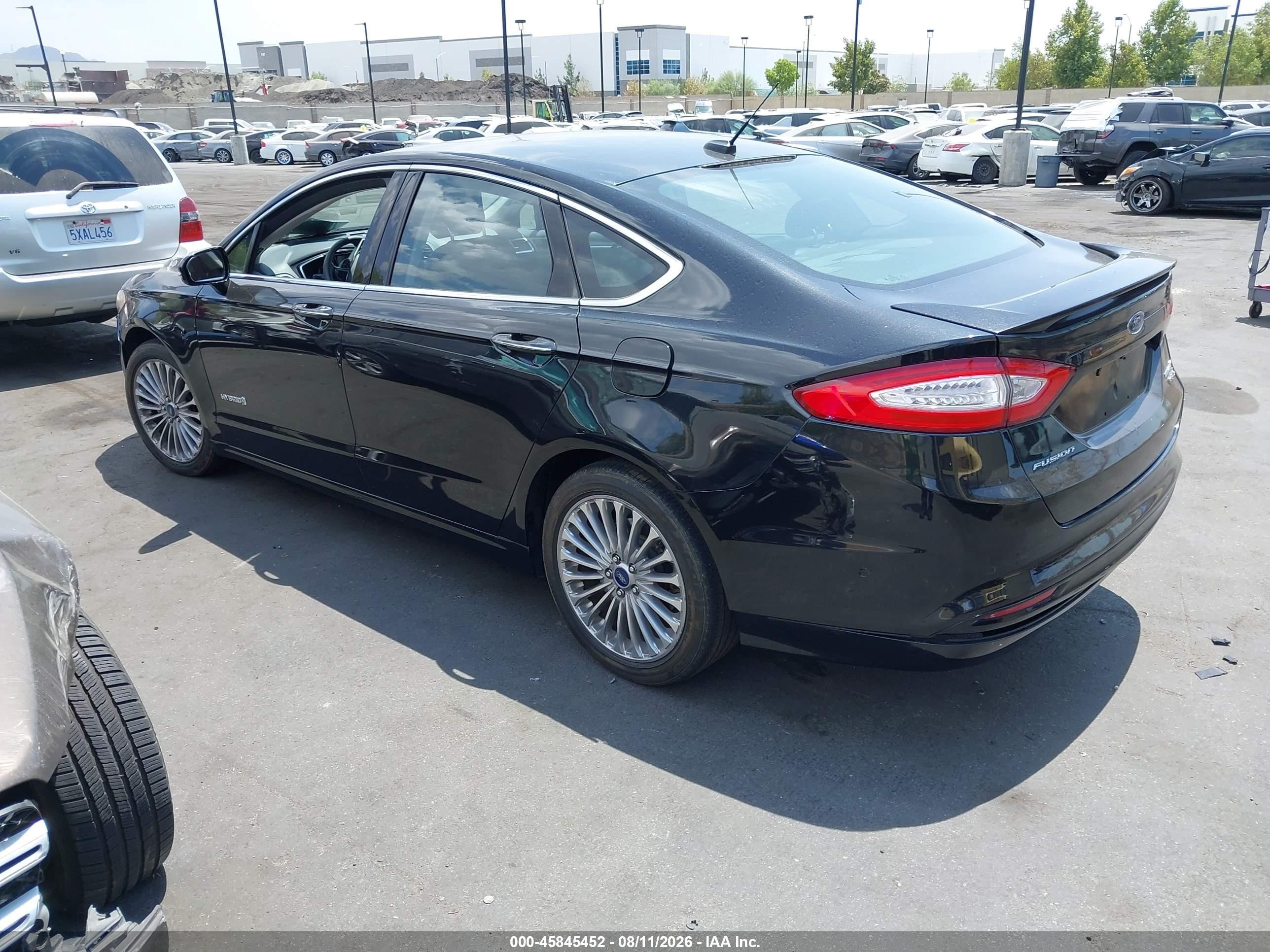 2014 Ford Fusion Hybrid Titanium Черный vin: 3FA6P0RU5ER164126