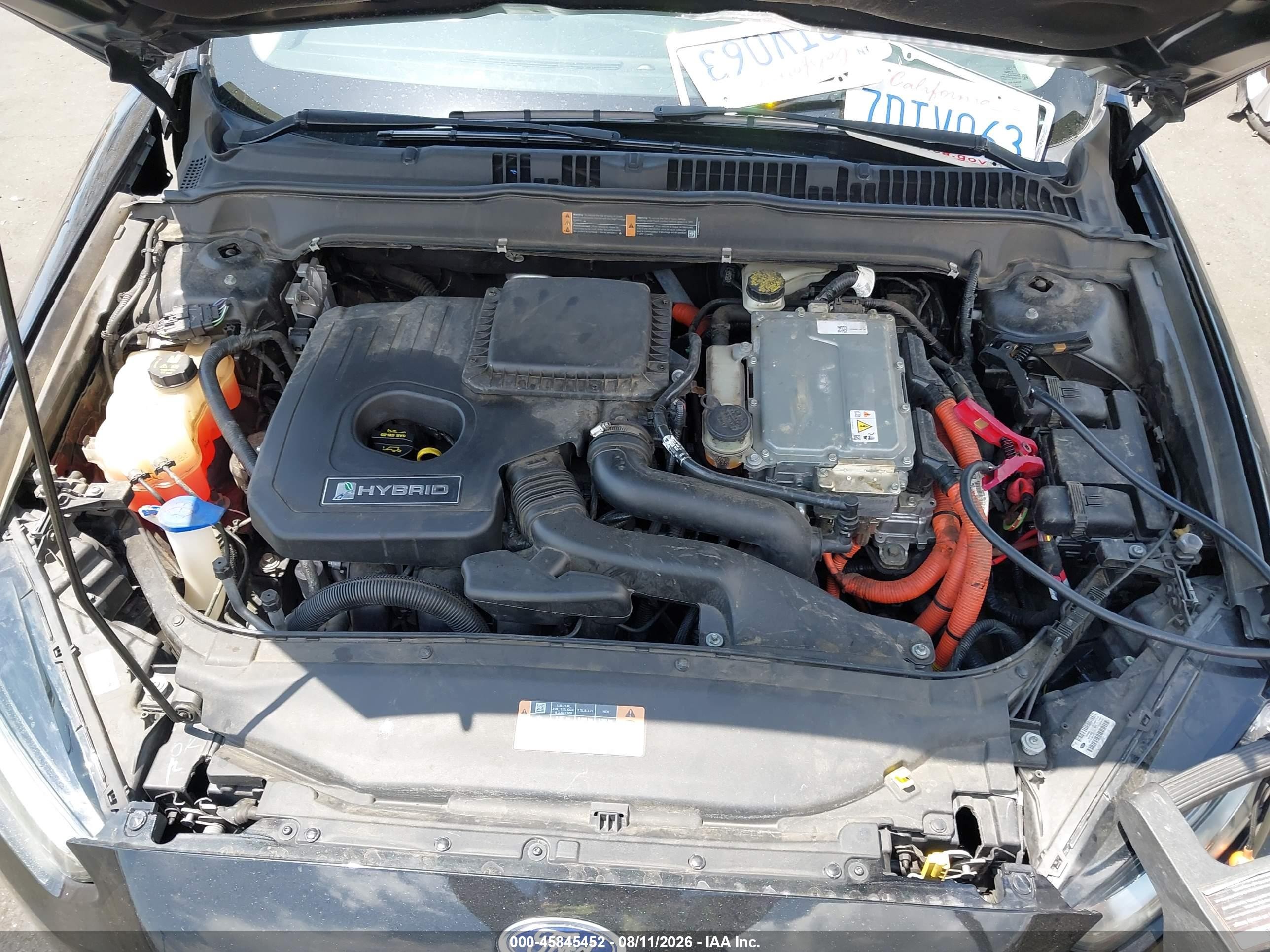 2014 Ford Fusion Hybrid Titanium Черный vin: 3FA6P0RU5ER164126