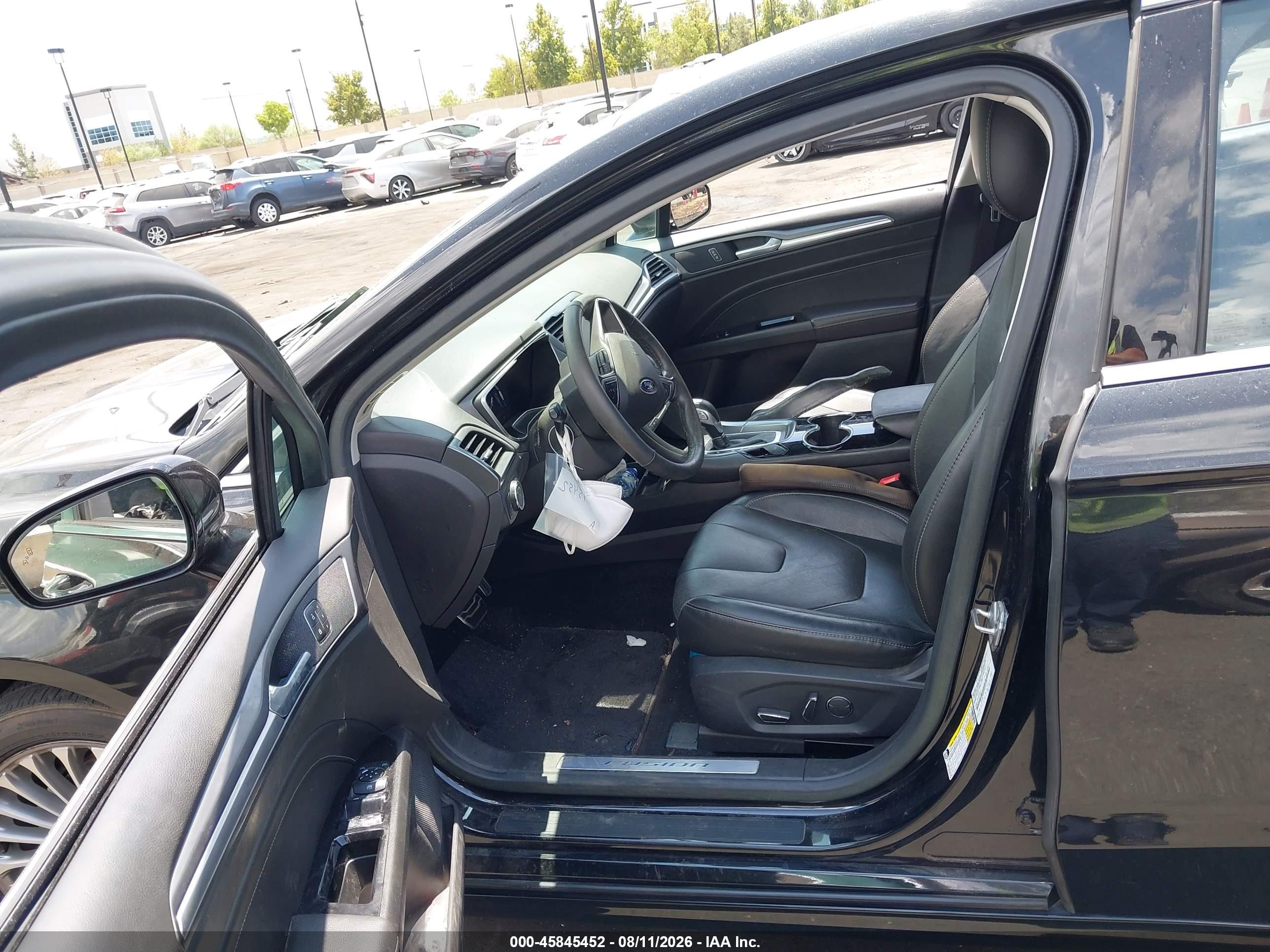 2014 Ford Fusion Hybrid Titanium Черный vin: 3FA6P0RU5ER164126