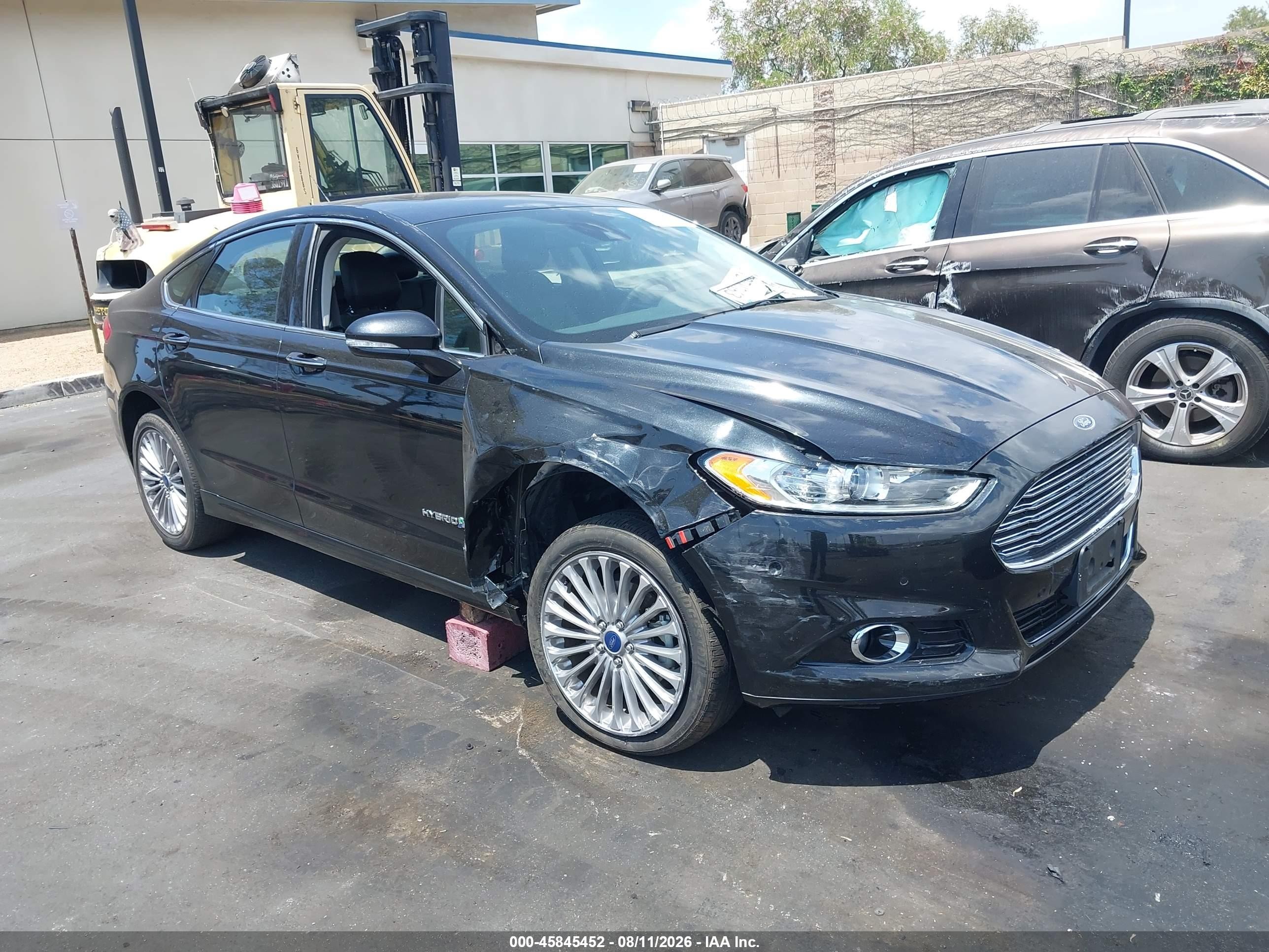 2014 Ford Fusion Hybrid Titanium Черный vin: 3FA6P0RU5ER164126