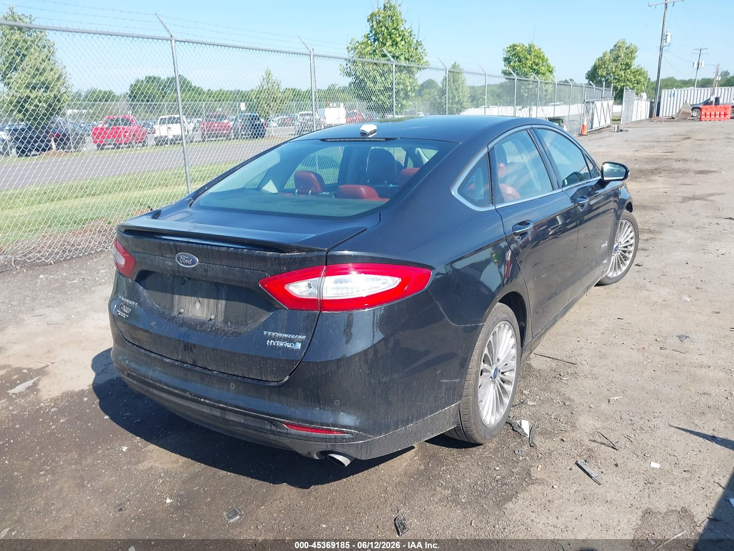 2014 Ford Fusion Hybrid Titanium Black vin: 3FA6P0RU5ER363709