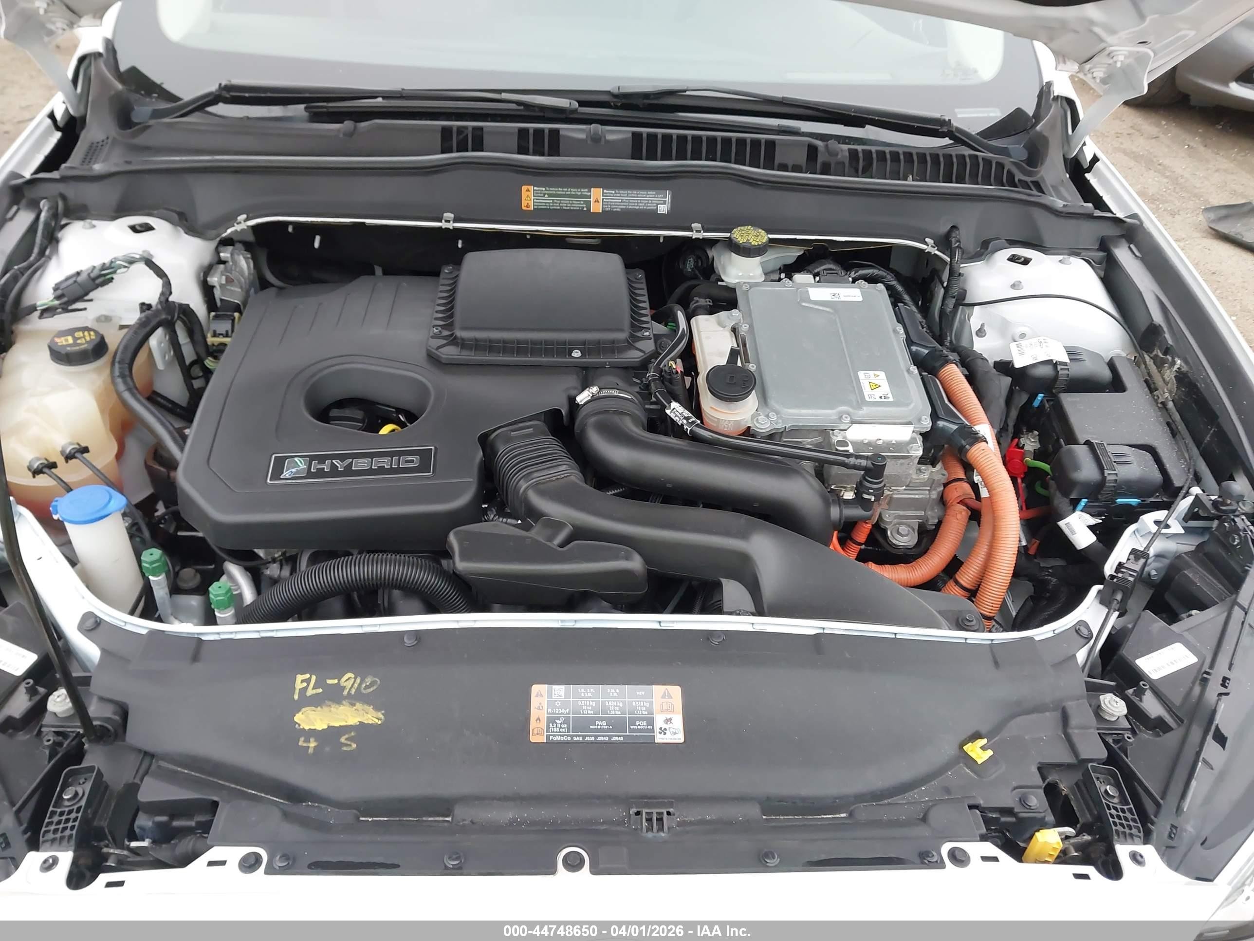 2017 Ford Fusion Hybrid Titanium Белый vin: 3FA6P0RU5HR129218