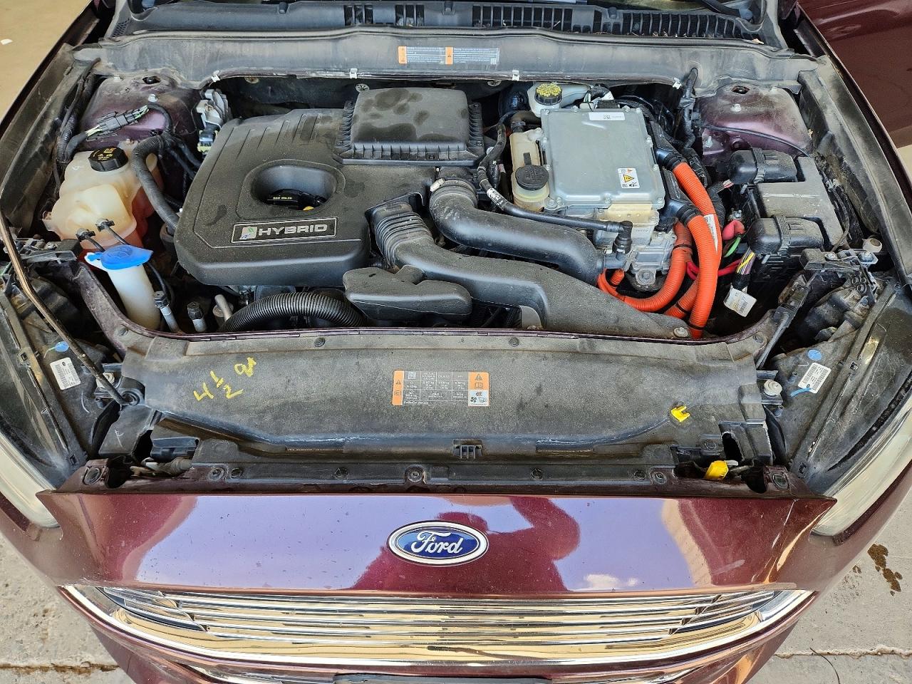 2013 Ford Fusion Titanium Hev Burgundy vin: 3FA6P0RU6DR324769