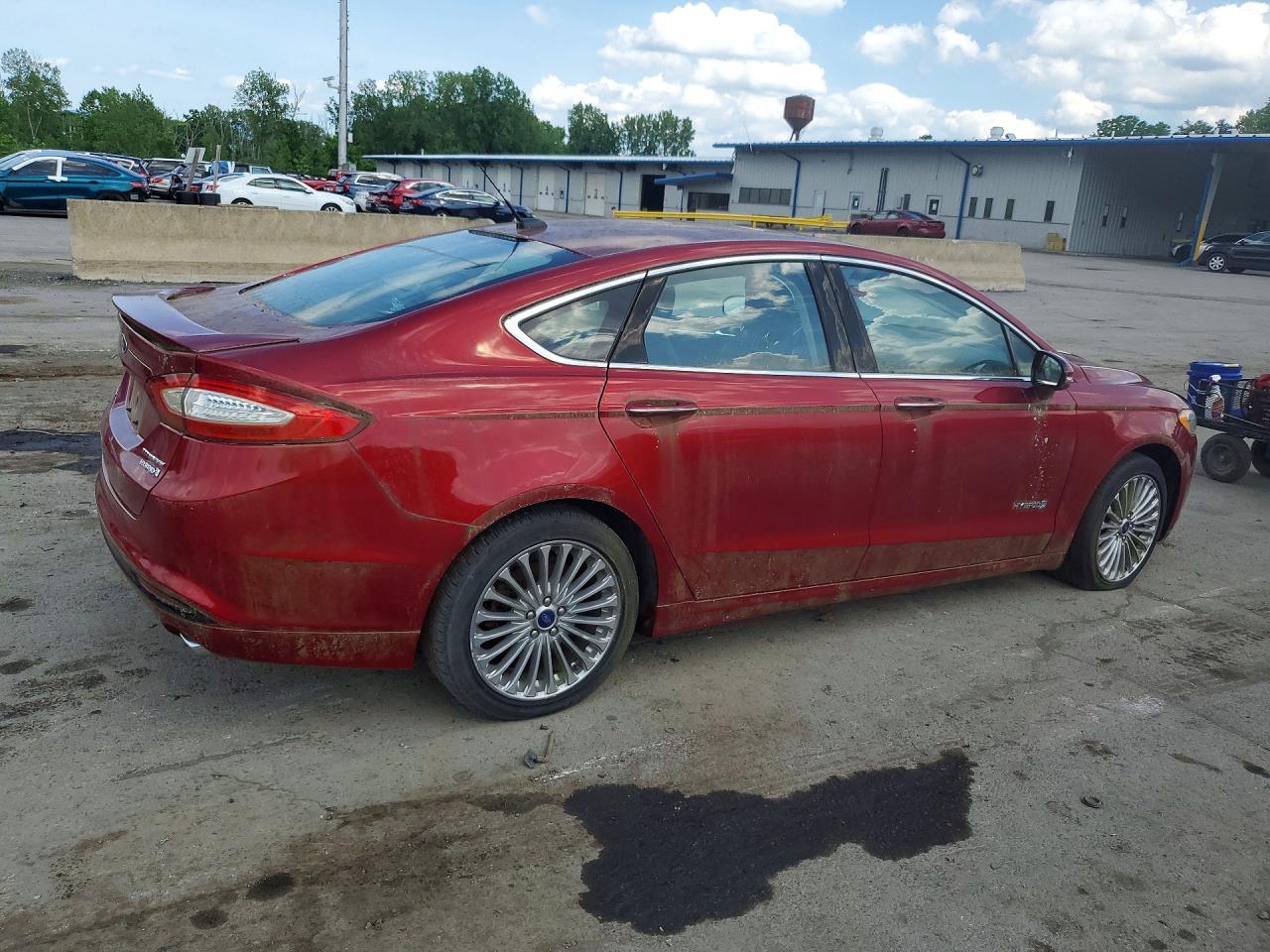 2014 Ford Fusion Titanium Hev Red vin: 3FA6P0RU6ER145603