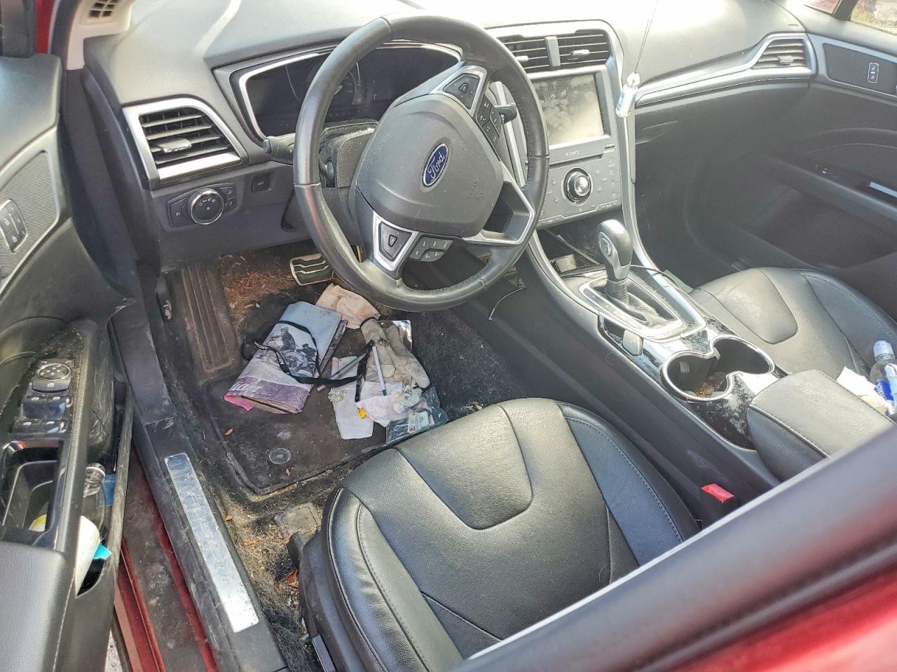2014 Ford Fusion Titanium Hev Red vin: 3FA6P0RU6ER145603